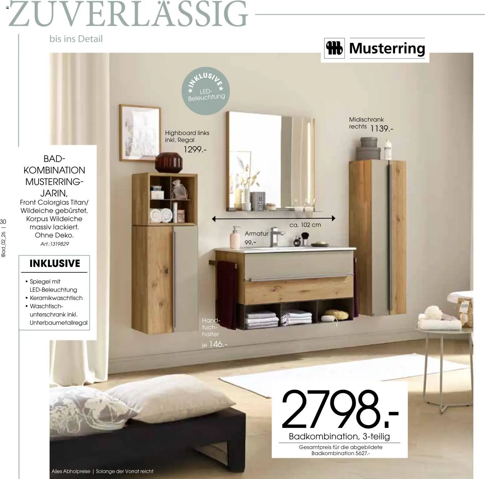 Zurbrüggen Bad Design Trends – gültig ab 23.03.2026 | Seite: 30 | Produkte: Bad, Spiegel, Unterschrank, Midischrank