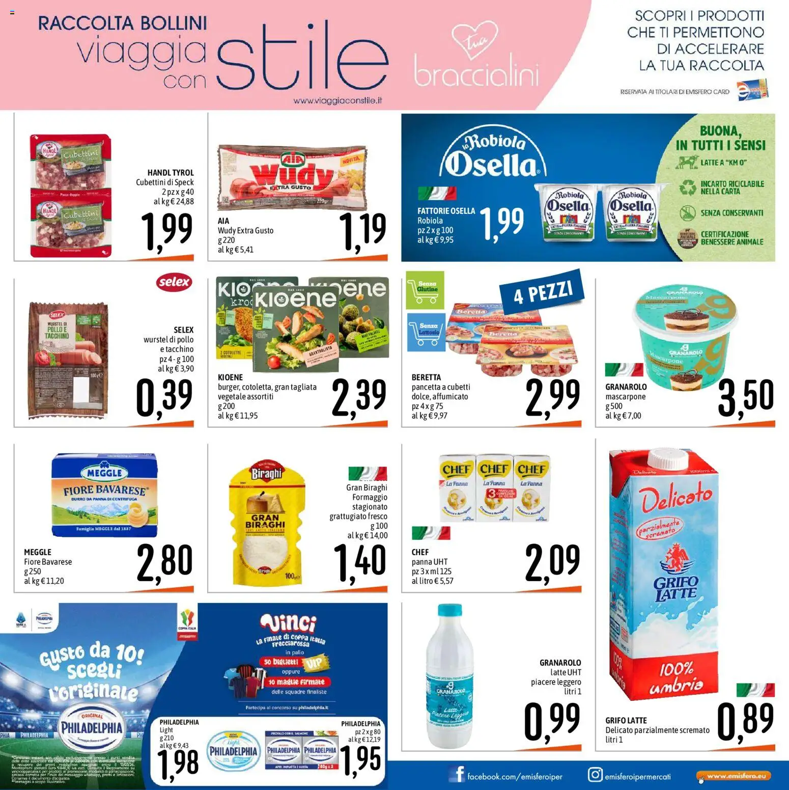 Volantino Emisfero del 09.04.2026 | Pagina: 13 | Prodotti: Speck, Panna, Latte, Formaggio