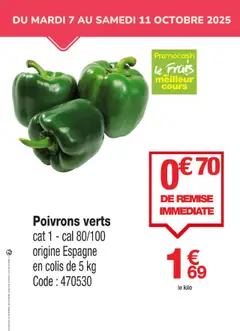 Promocash - Prévisualisation de Promocash Poivrons verts  valide à partir de 07.10.2025