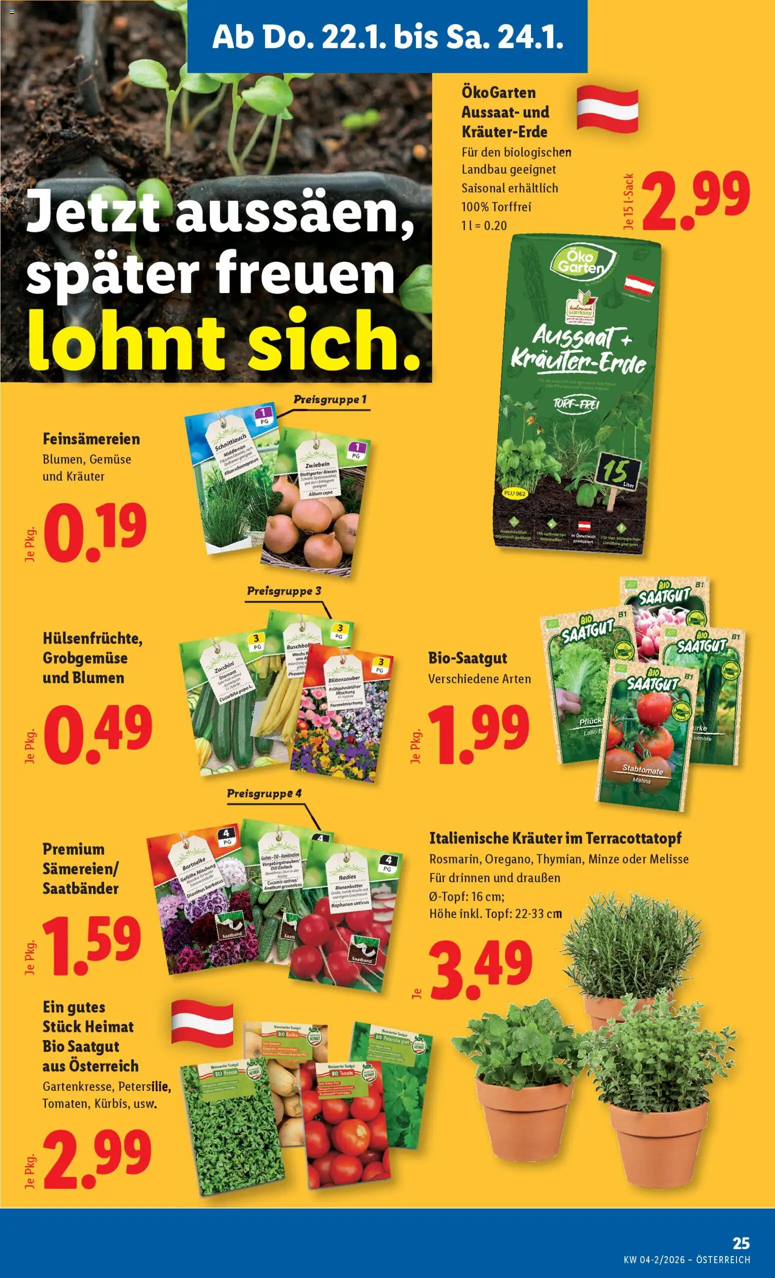 Lidl Flugblatt - Oberpullendorf, Güssing, Oberwart gültig ab 22.01.2026 | Seite: 29 | Produkte: Zwiebeln, Gemüse, Kürbis, Dill