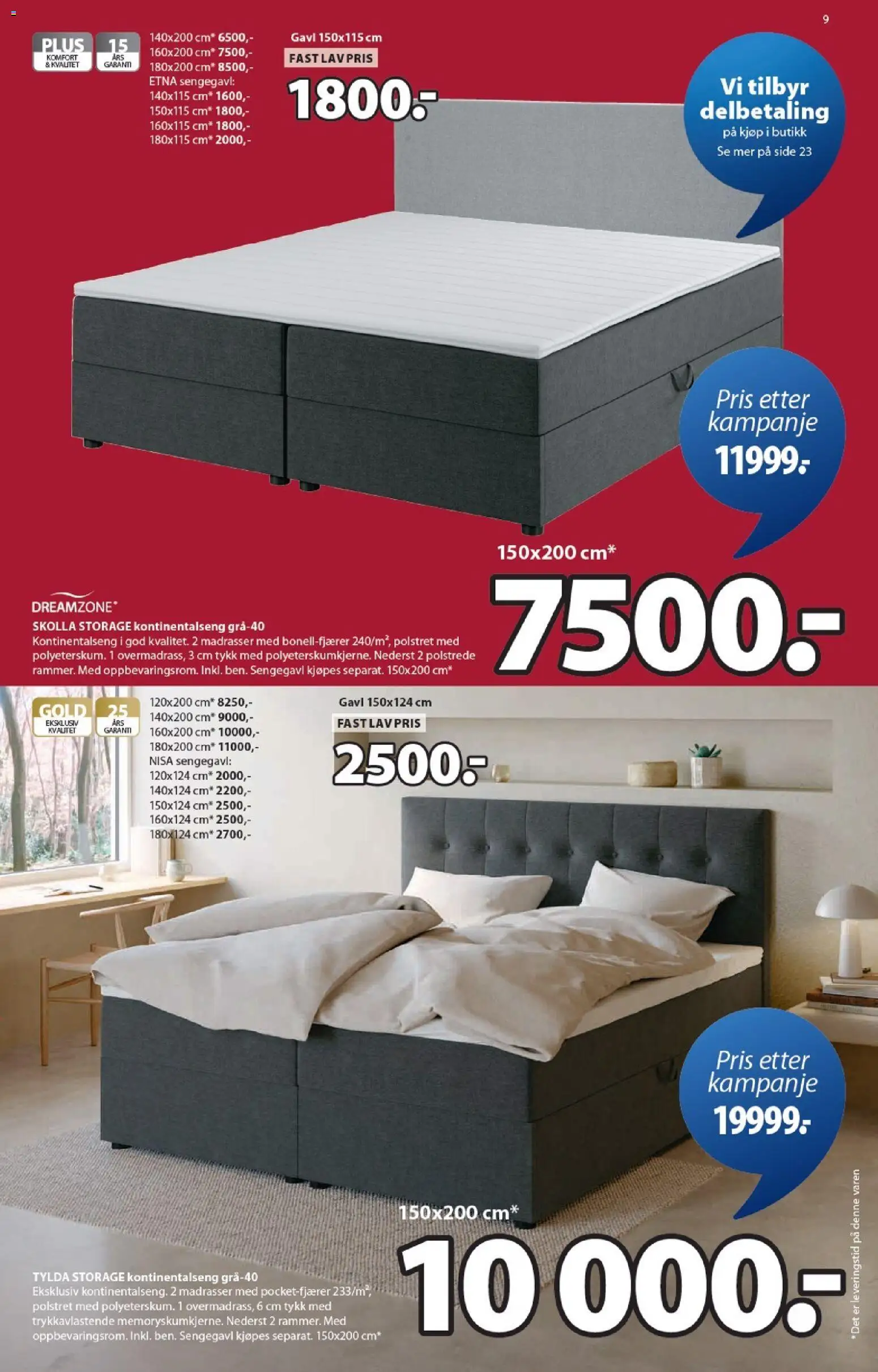 {H1} | Side: 9 | Produkter: Kontinentalseng, Суміш дитяча, Sengegavl