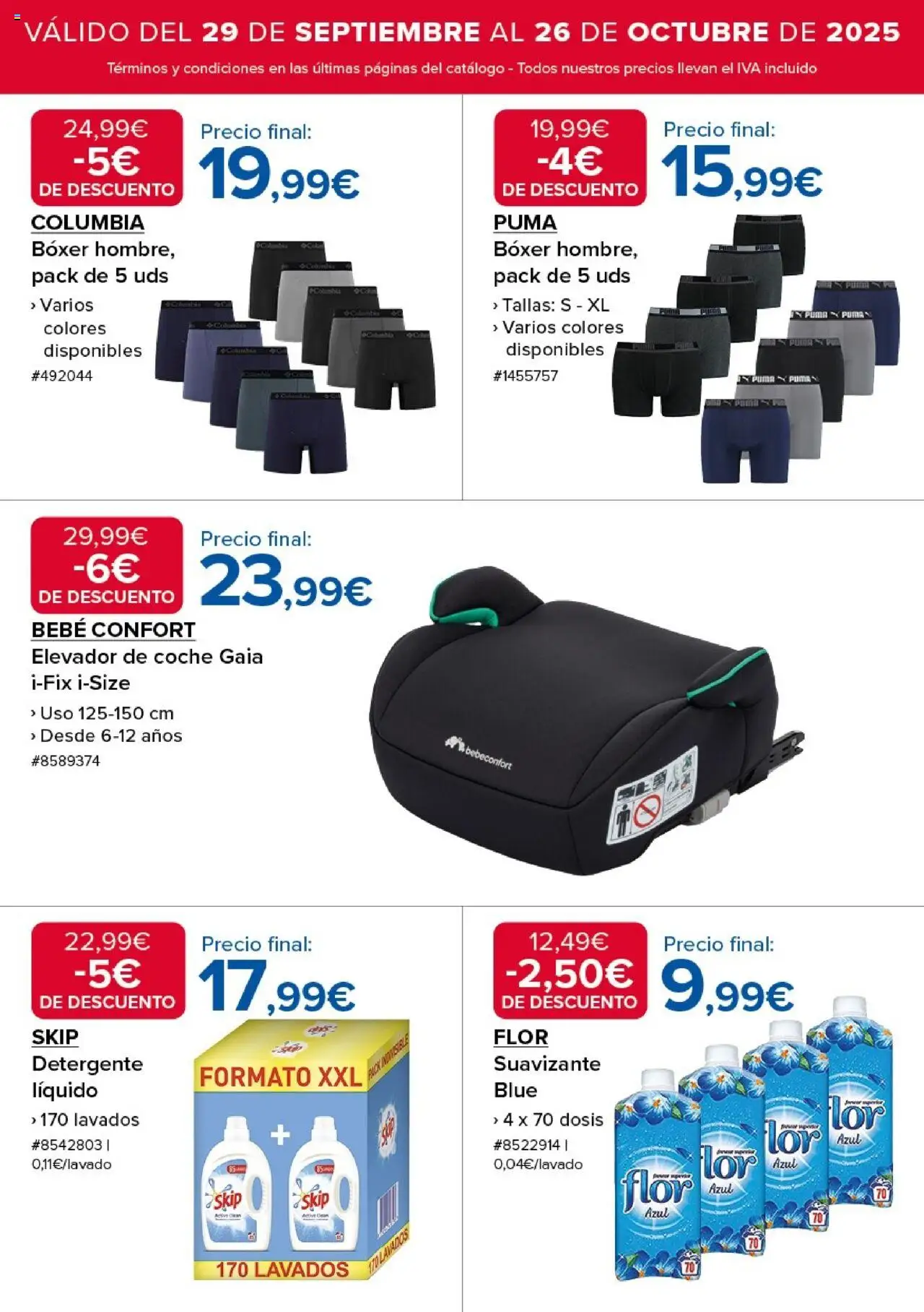 Costco catálogo │ válido desde el 29.09.2025 | Página: 10 | Productos: Detergente, Suavizante