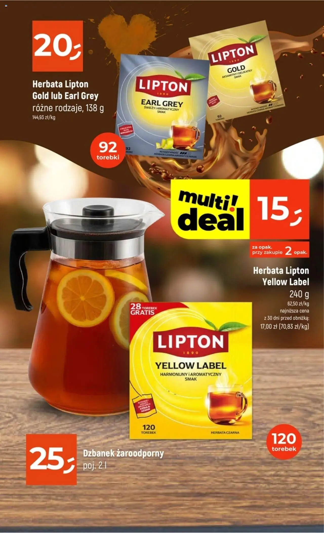 Dealz Gazetka - Katalog Kaw I Herbat od 02.10.2025 | Strona: 16 | Produkty: Dzbanek, Herbata lipton, Herbata, Torebki