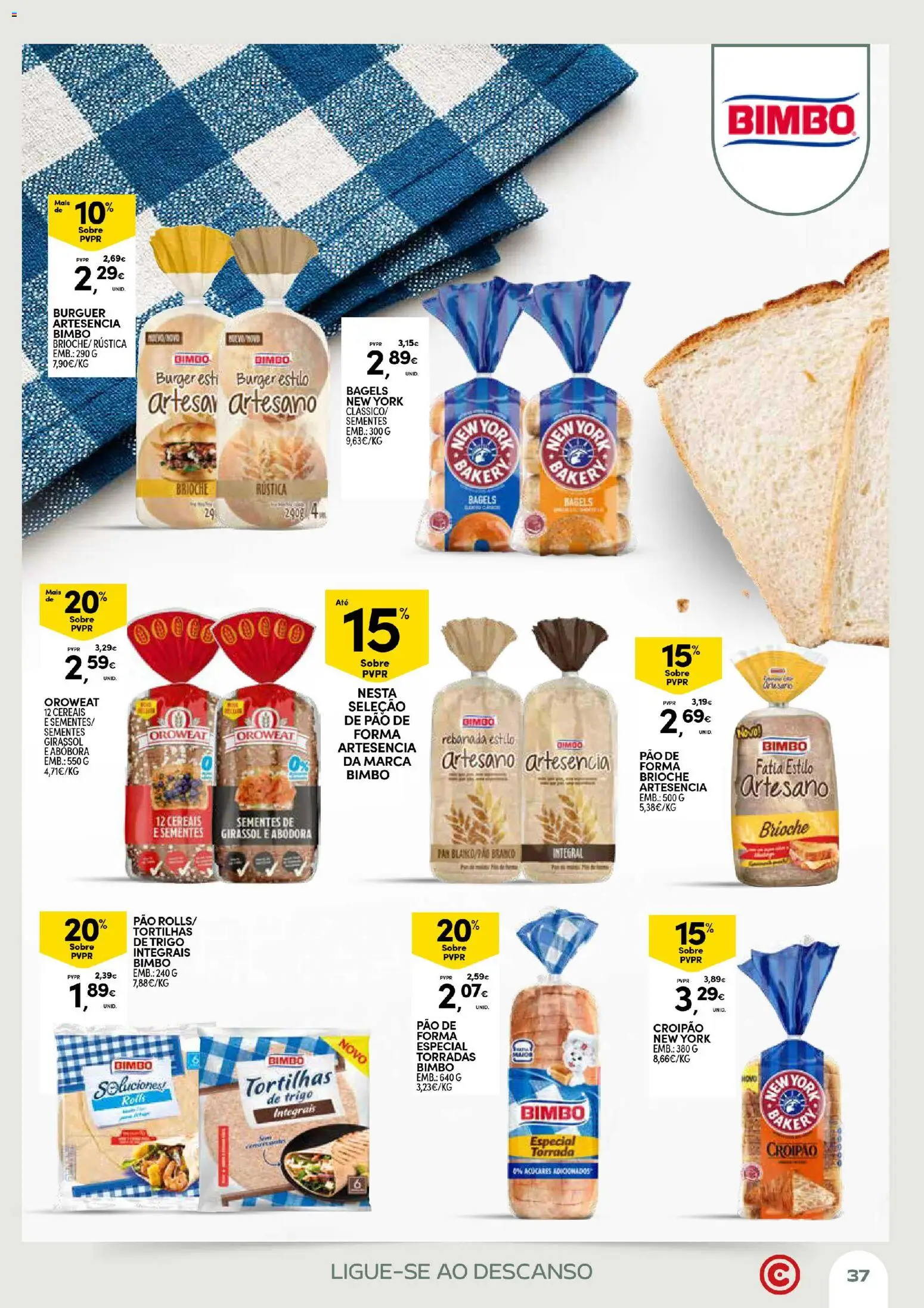 Continente Açores Momentos de pausa │ válido de 21.04.2026 | Página: 37 | Produtos: Pão de forma, Pão, Abóbora, Cereais