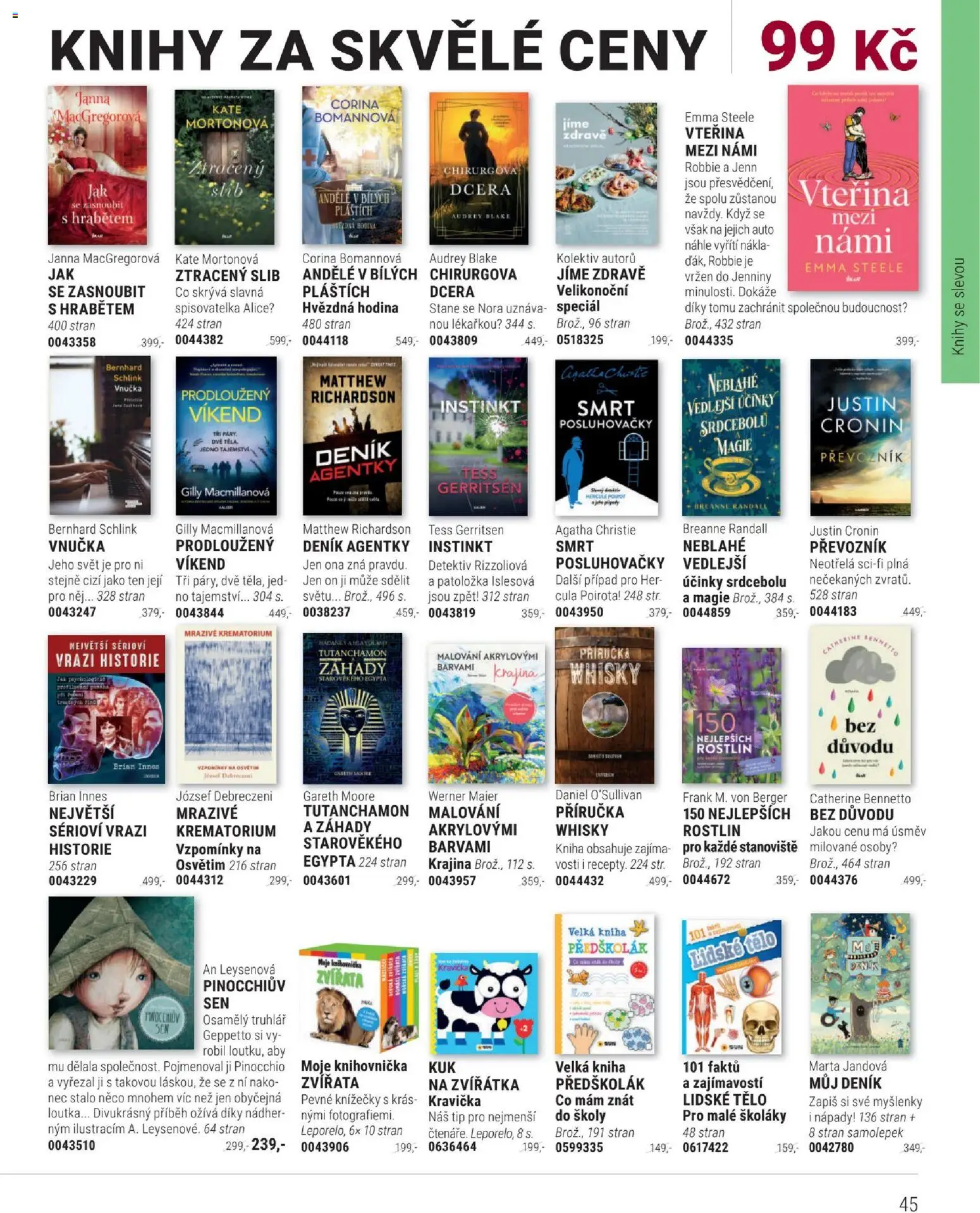 Knižní klub leták od 01.03.2026 | Strana: 45 | Produkty: Kniha, Whisky, Loutka