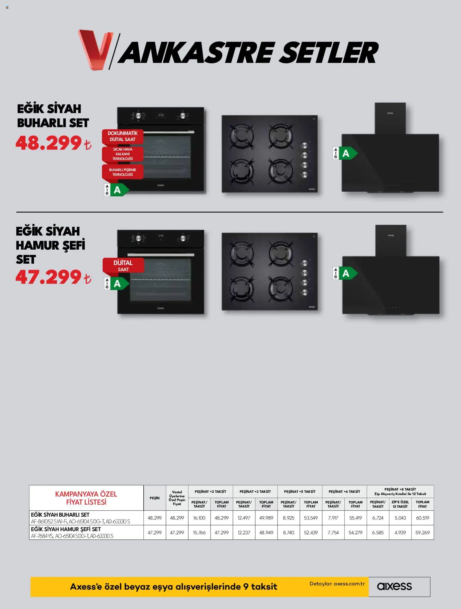 Vestel Ankastre Ürünler - 04.11.2025 tarihinden itibaren geçerlidir | Sayfa: 15 | Ürünler: Saat