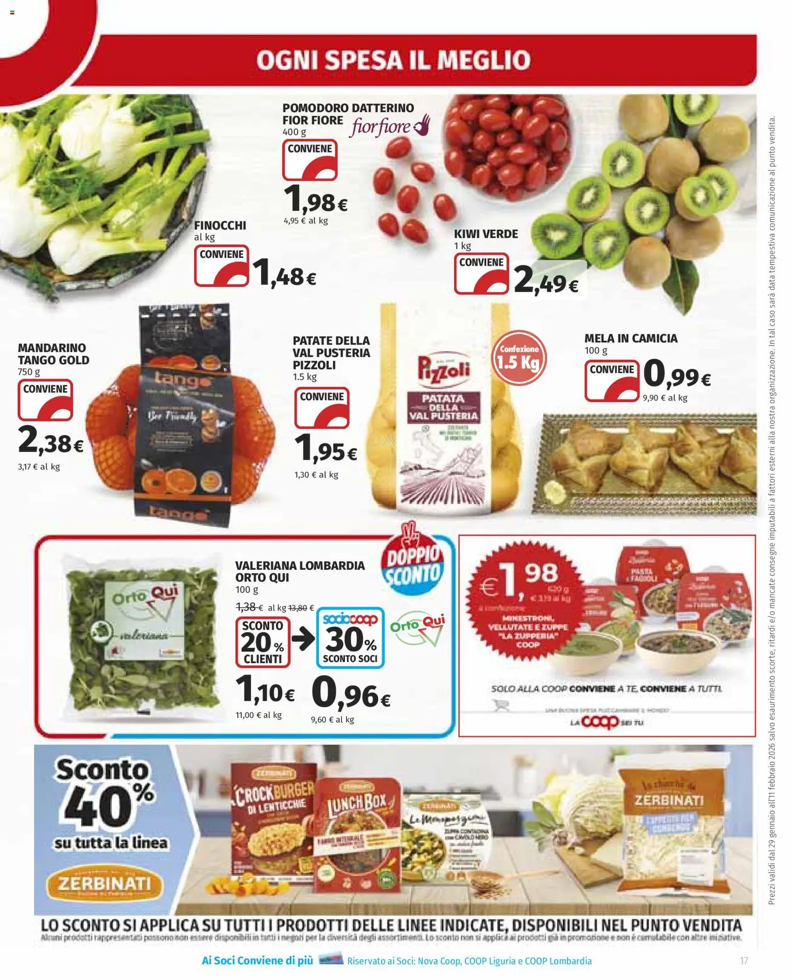 Volantino Ipercoop del 29.01.2026 | Pagina: 17 | Prodotti: Valeriana, Tè, Camicia, Data