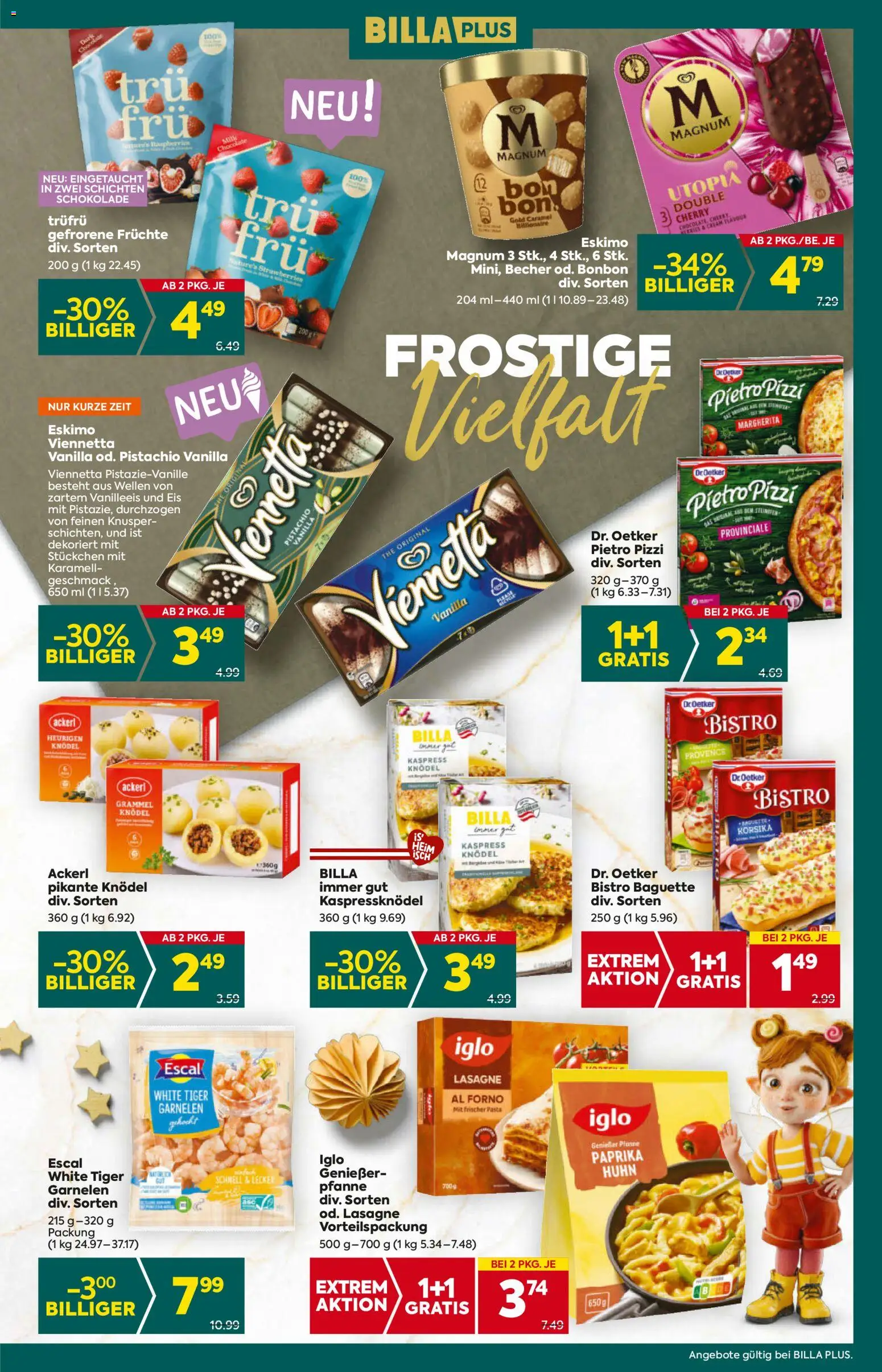 Billa Plus Flugblatt gültig ab 04.12.2025 | Seite: 17 | Produkte: Pasta, Eis, Jääkaappipakastin, Schokolade