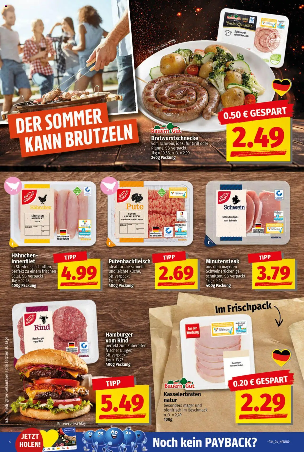 NP Discount Prospekt 	 - gültig ab dem 18.08.2025 | Seite: 4 | Produkte: Pute, Grill, Bauerngut, Schweinerucken