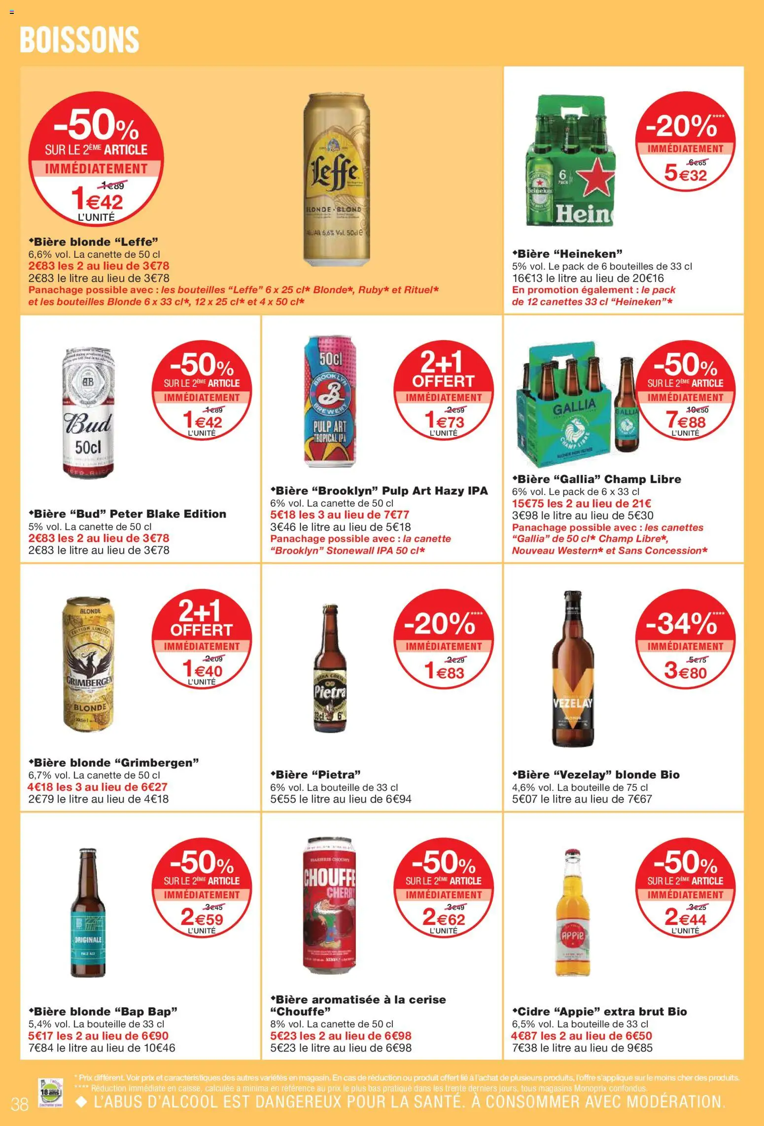 {H1} | Page: 38 | Produits: Bière blonde, Bière, Heineken