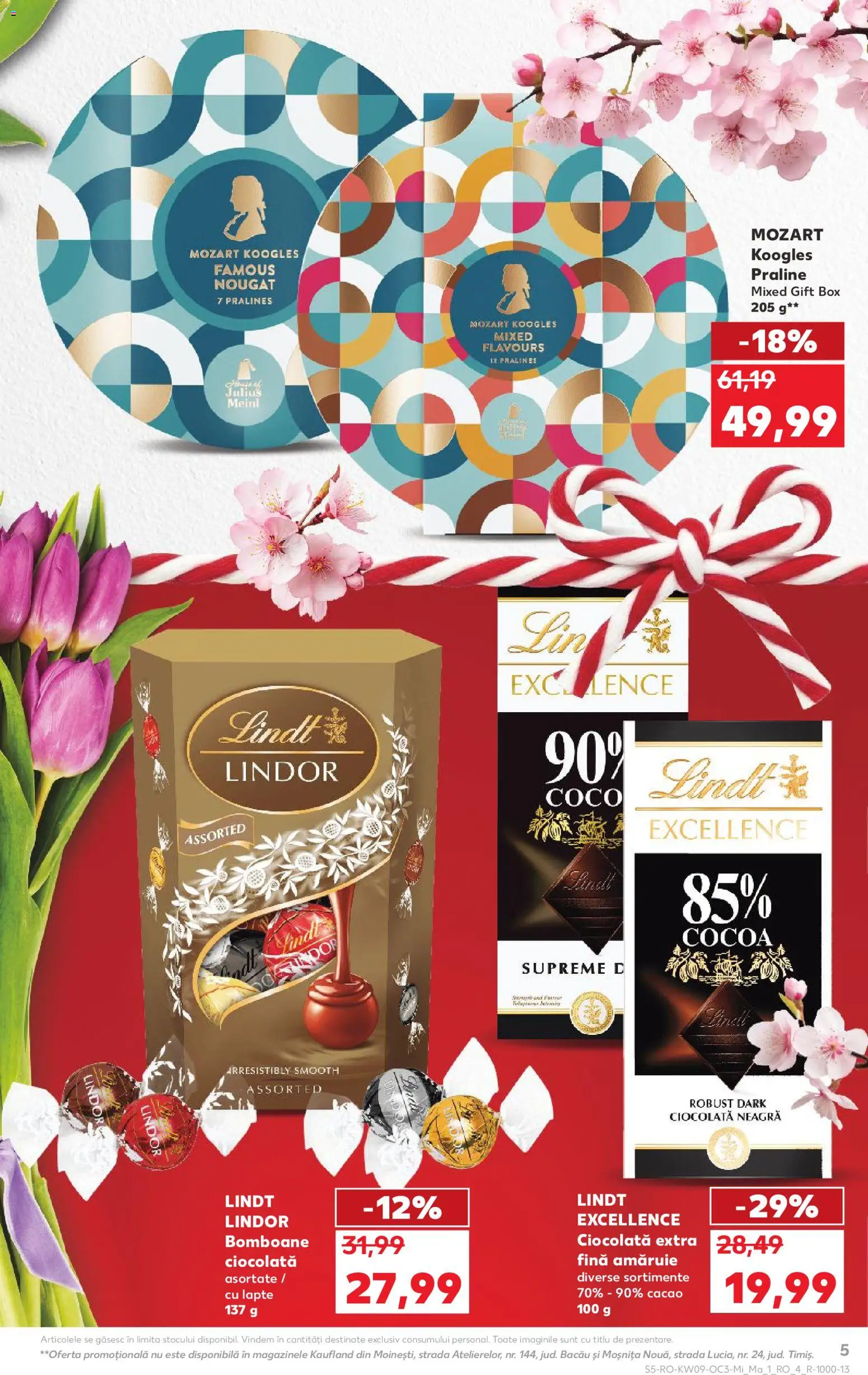 Noul catalog Kaufland – valabil de la 25.02.2026 | Pagină: 5 | Produse: Praline, Lapte, Ciocolată, Cacao