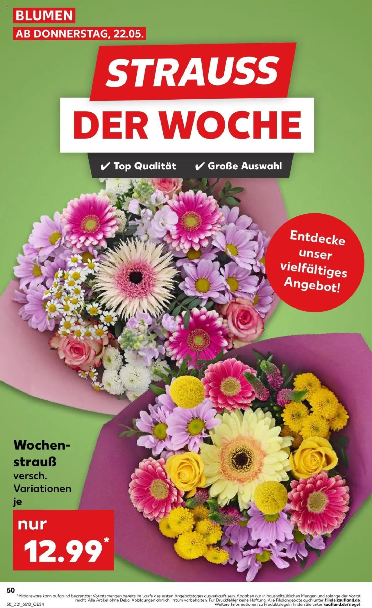 Kaufland prospekt Bad Kreuznach	 - gültig ab dem 22.05.2025 | Seite: 50 | Produkte: Top, Blumen