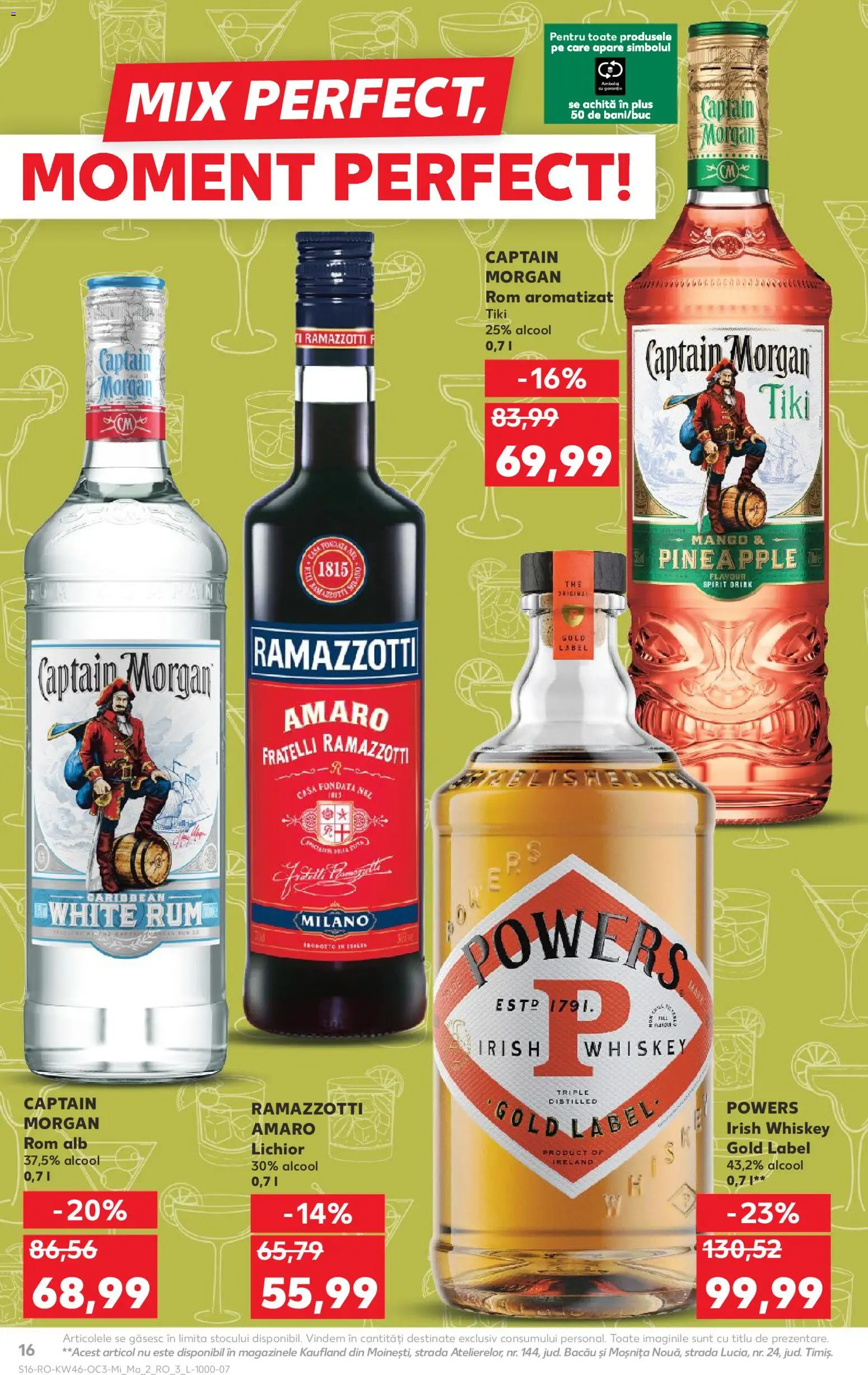 Noul catalog Kaufland – valabil de la 12.11.2025 | Pagină: 16 | Produse: Lichior, Rom, Whiskey, Mango