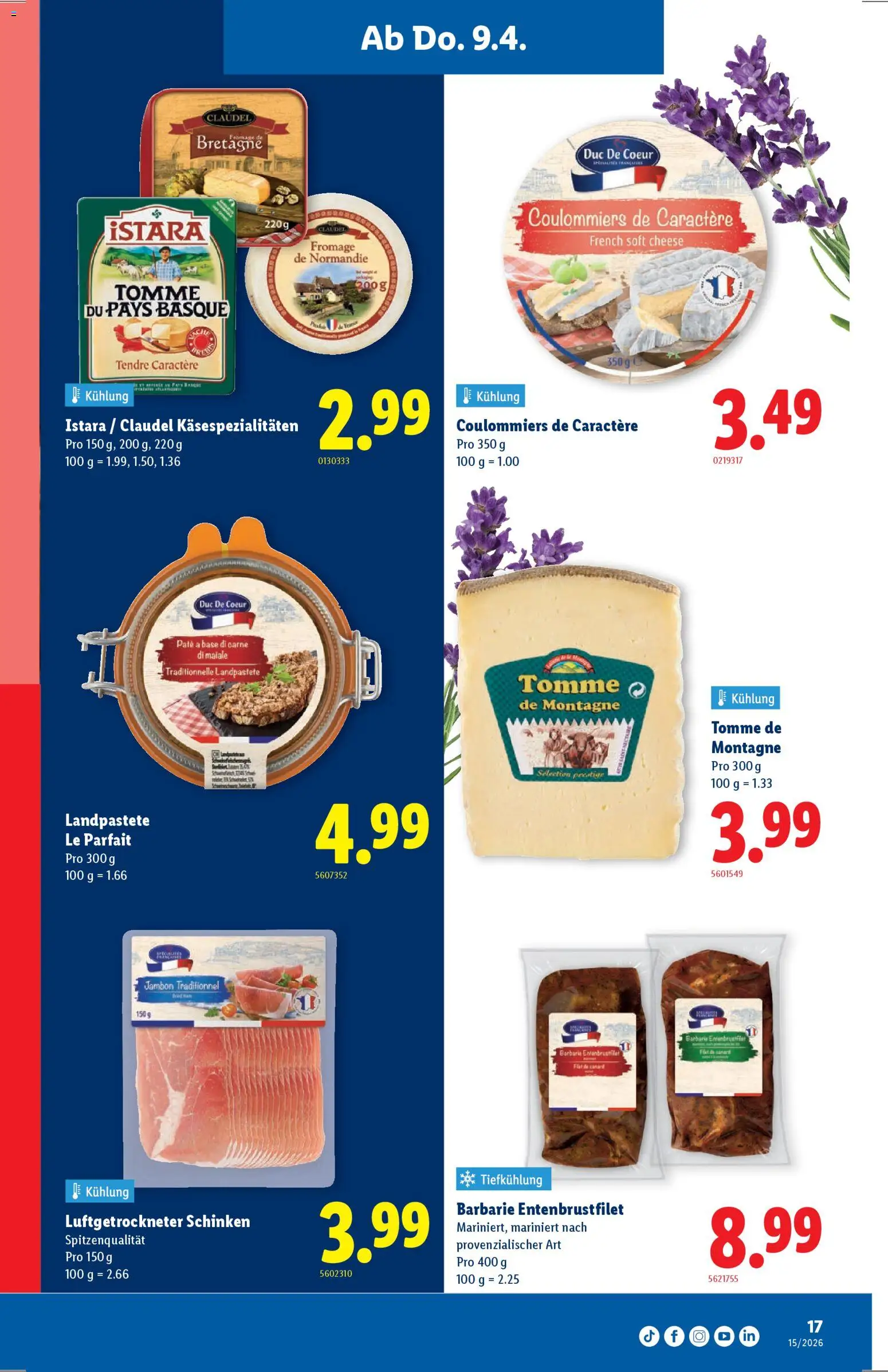Lidl aktionen – gültig ab 09.04.2026 | Seite: 17 | Produkte: Schinken