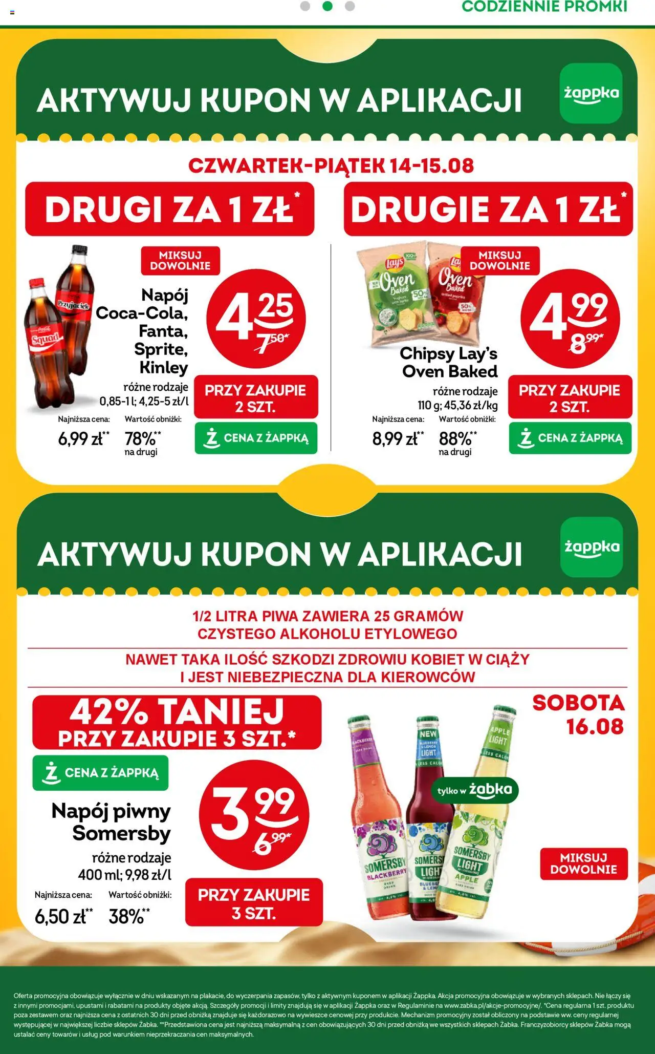 Żabka Gazetka od 13.08.2025 | Strona: 3 | Produkty: Chipsy, Somersby