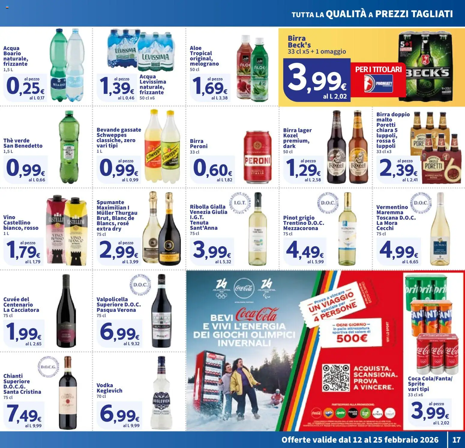 Volantino SIGMA del 12.02.2026 | Pagina: 17 | Prodotti: Vodka, Vino, Spumante, Coca Cola