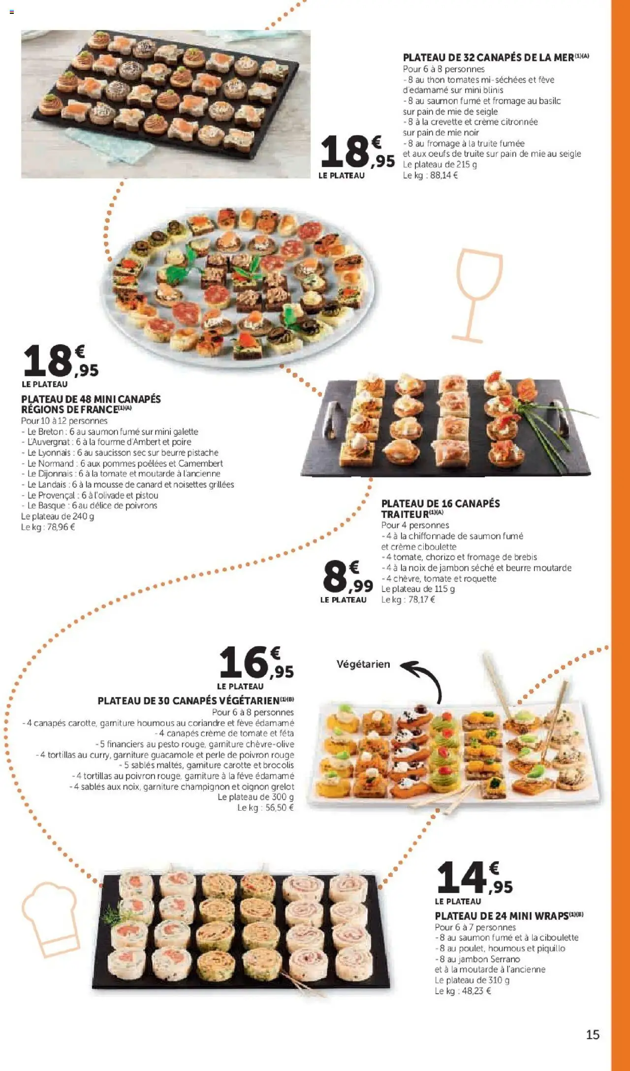 {H1} | Page: 15 | Produits: Crevette, Mousse, Roquette, Pommes