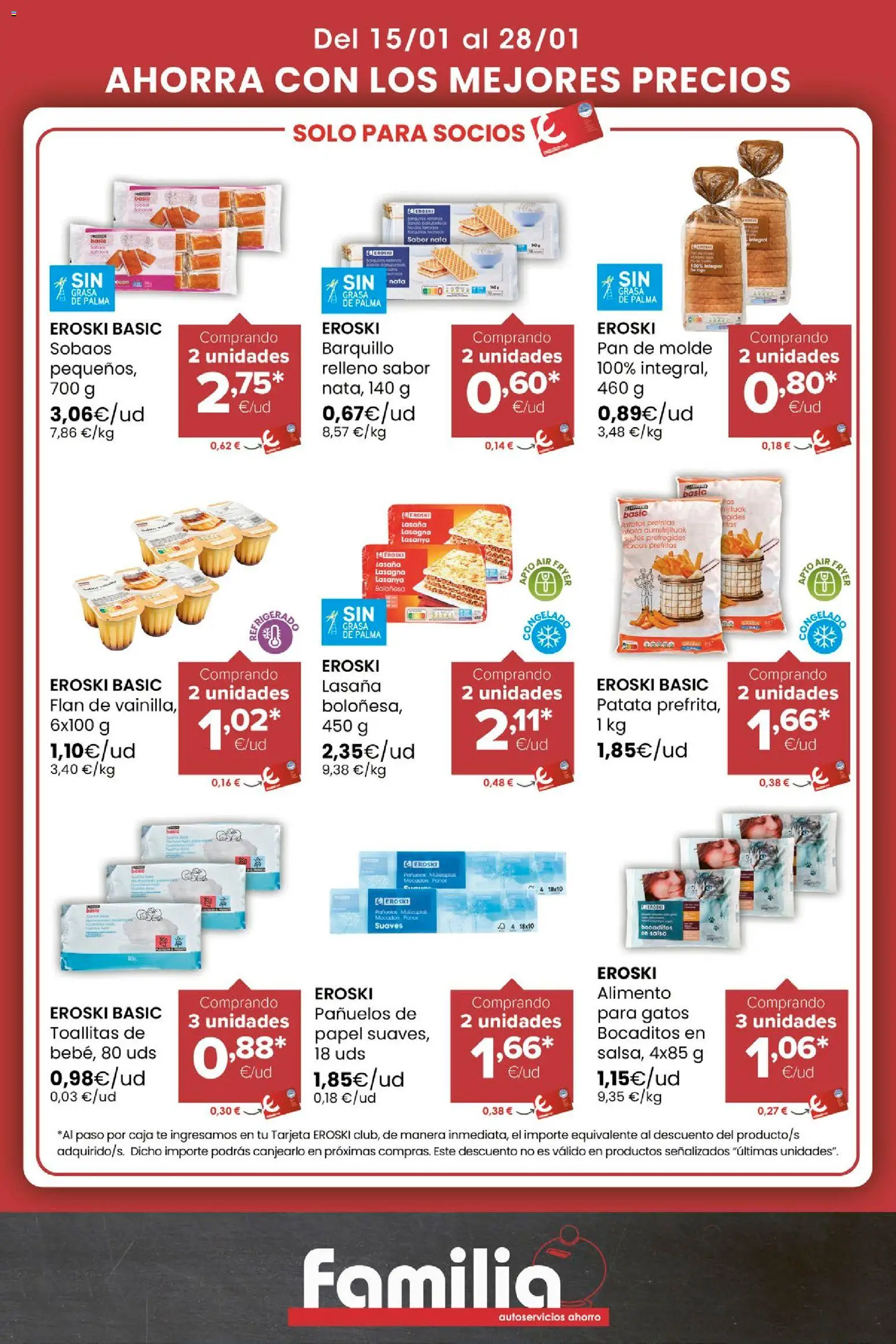 Eroski folleto │ válido desde el 15.01.2026 | Página: 16 | Productos: Pan, Pan de molde, Lasaña, Caja