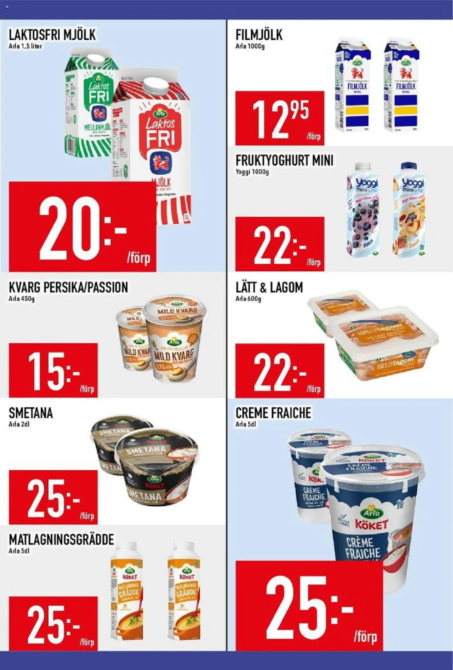 Matdax reklamblad aktuell från 08.12.2025 | Sida: 10 | Produkter: Yoggi, Kvarg, Grädde, Matlagningsgrädde