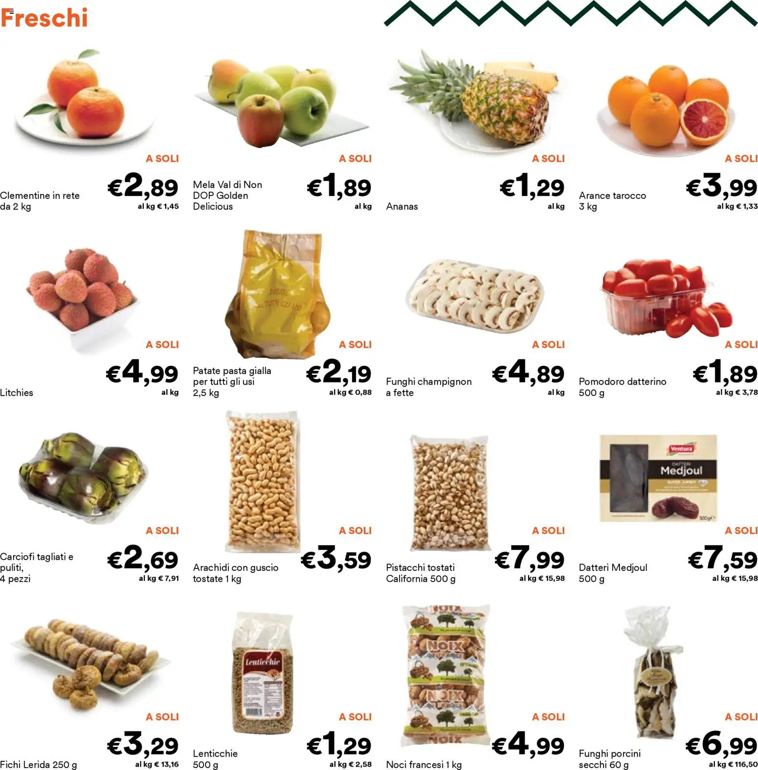 Volantino Unes del 14.12.2025 | Pagina: 2 | Prodotti: Patate, Pasta, Noci, Ananas