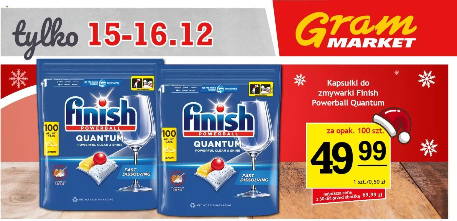 Gram Market Gazetka - Niesłychanie Niskie Ceny od 15.12.2025 | Strona: 1 | Produkty: Finish