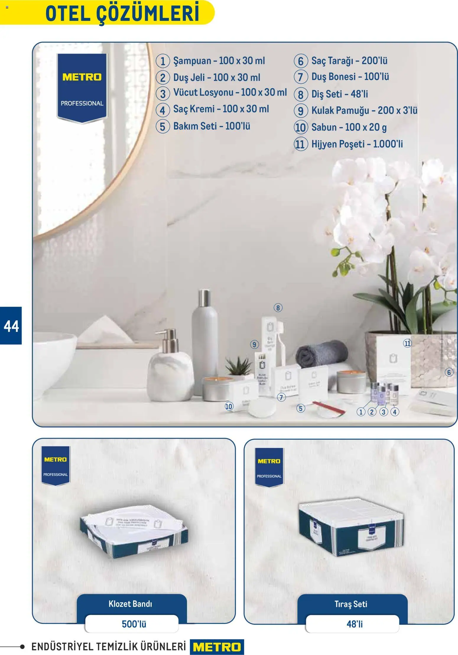 Metro - Endüstriyel Temizlik Ürünleri - 30.12.2025 tarihinden itibaren geçerlidir | Sayfa: 44 | Ürünler: Duş, Saç Kremi, Sabun, Duş jeli