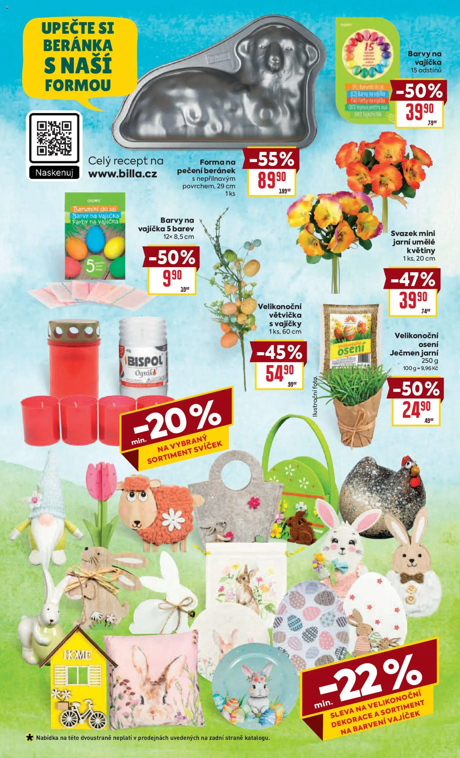 Billa leták - Velikonoce  od 18.03.2026 | Strana: 18 | Produkty: Vajíčka, Forma, Květiny, Dekorace