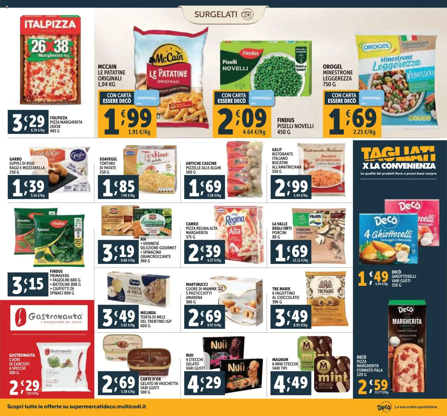 Volantino Decò del 20.11.2025 | Pagina: 8 | Prodotti: Minestrone, Pizza, Mele, Patate