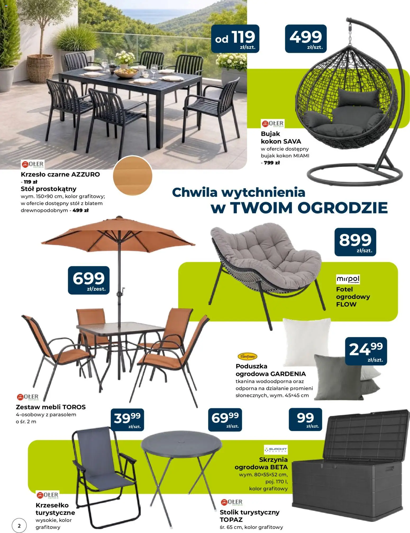 Mrówka gazetka - Malbork od 23.04.2026 | Strona: 2 | Produkty: Poduszka, Fotel, Stół, Krzesło