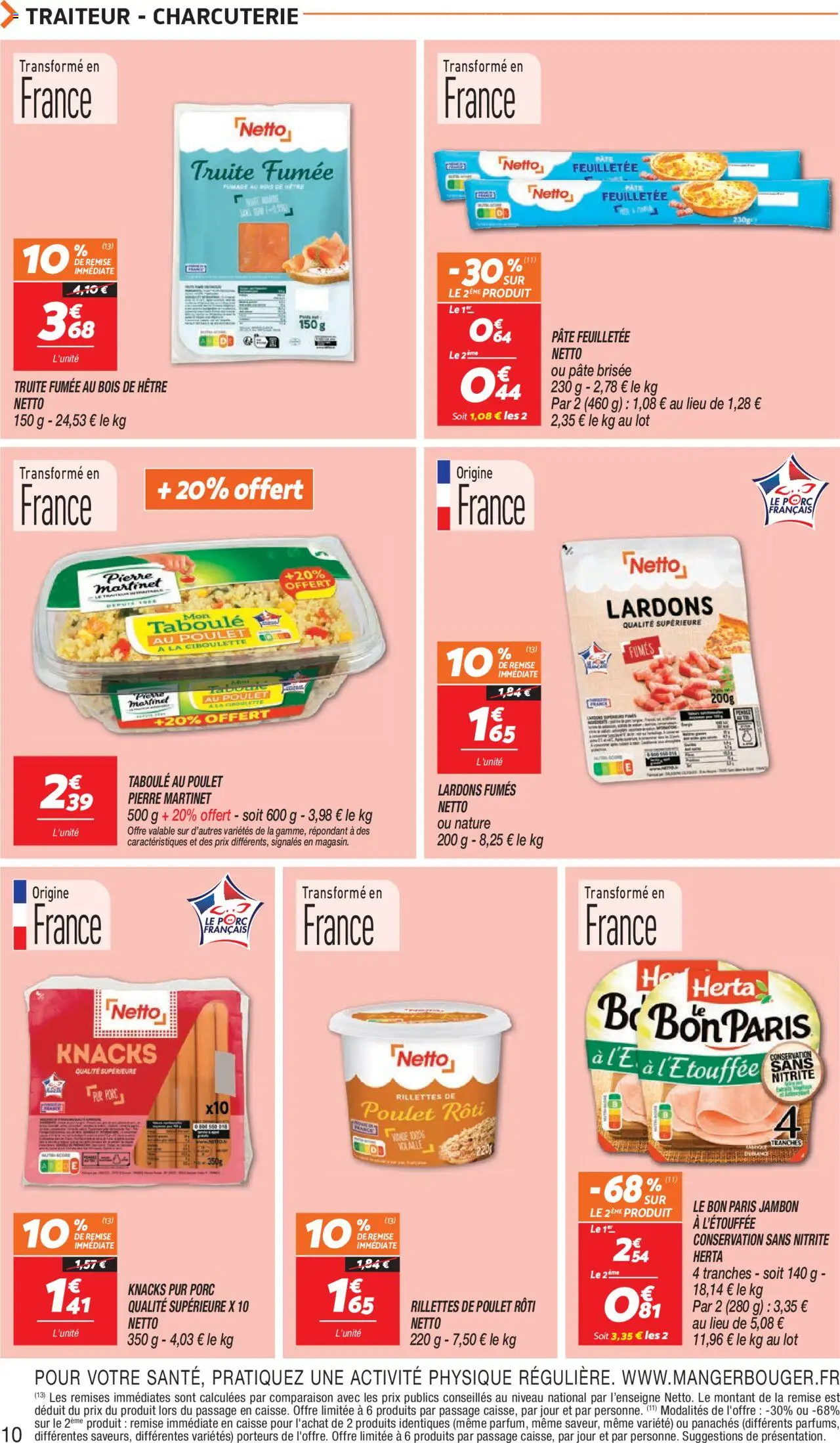  | Page: 10 | Produits: Pâte brisée, Pâte feuilletée, Jambon, Porc