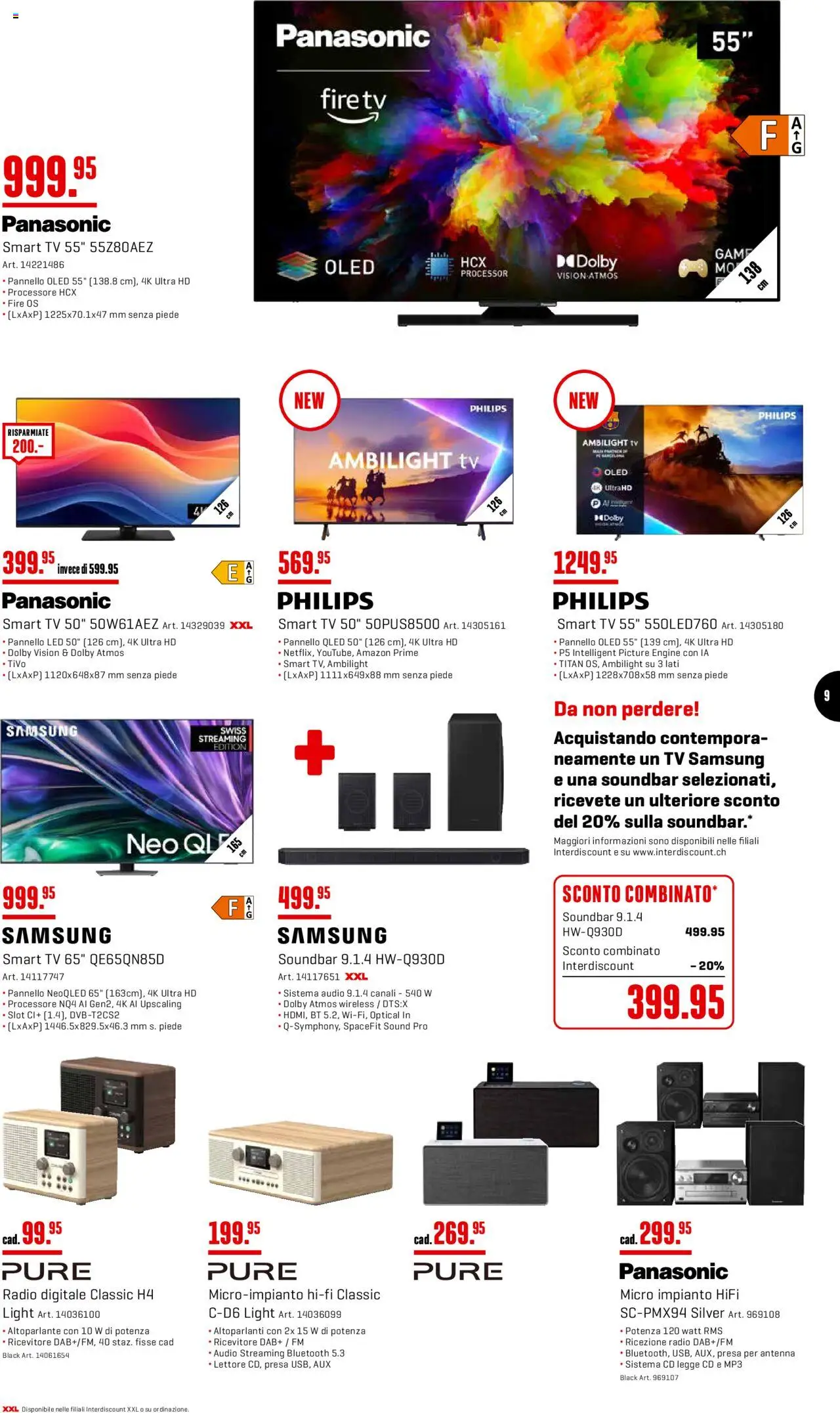 Interdiscount Aktionen Brand Love IT – gültig ab 08.09.2025 | Seite: 9 | Produkte: Audio, Mp3, Samsung, Philips