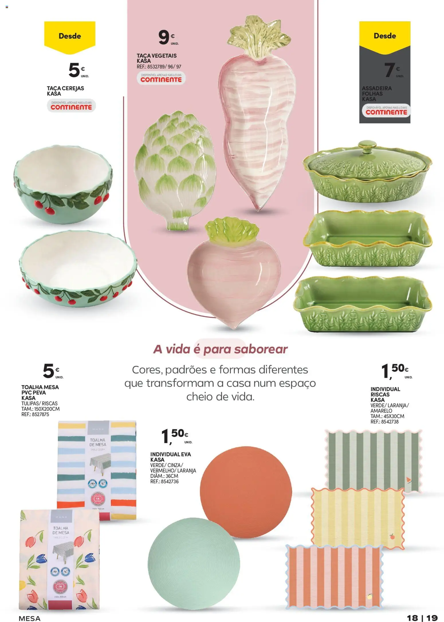 Continente - Tudo para a Casa │ válido de 24.02.2026 | Página: 19 | Produtos: Mesa, Toalha de mesa