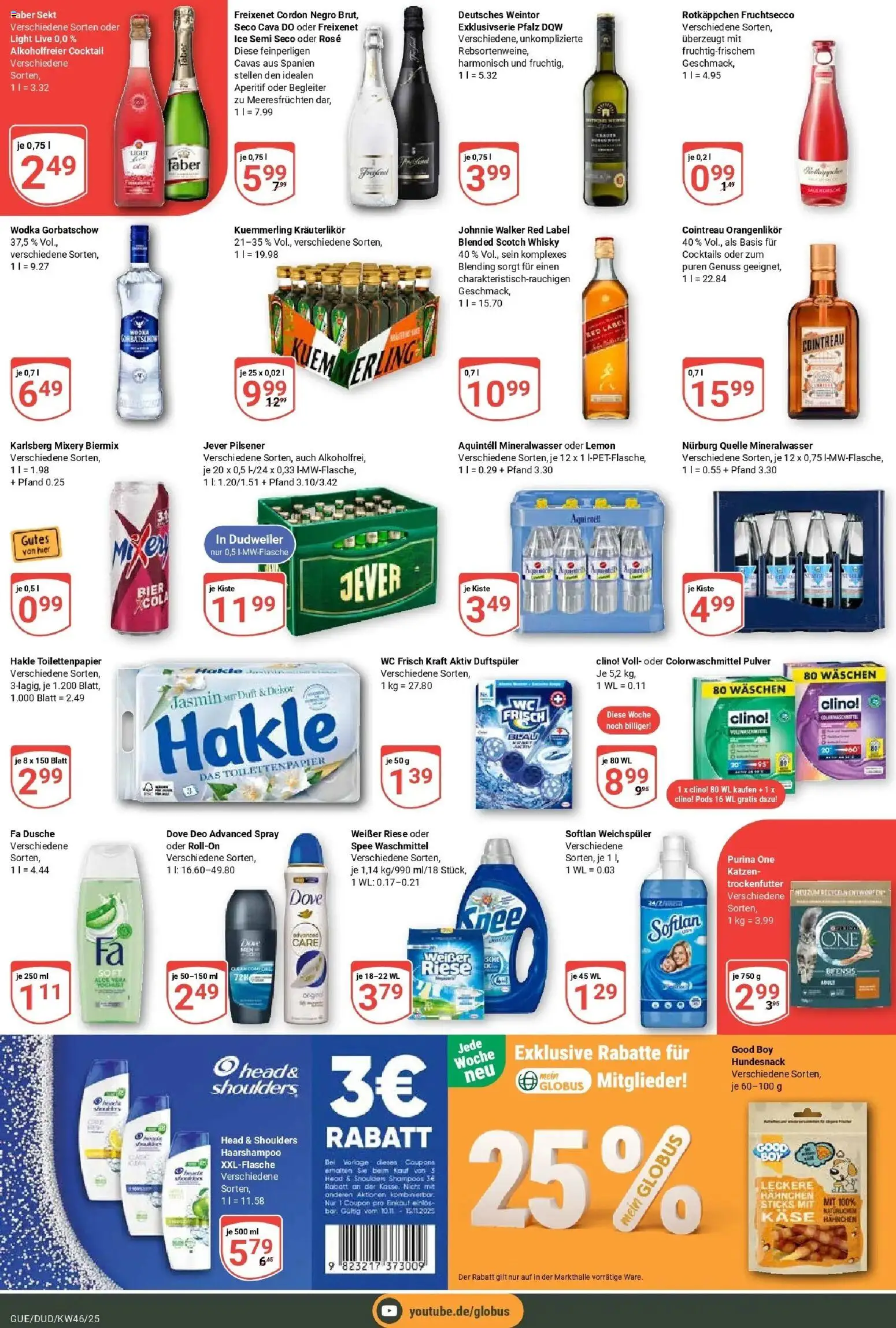 Globus prospekt Saarbrücken-Güdingen	 – gültig ab 10.11.2025 | Seite: 7 | Produkte: Hahnchen, Head & shoulders, Waschmittel, Rotkäppchen