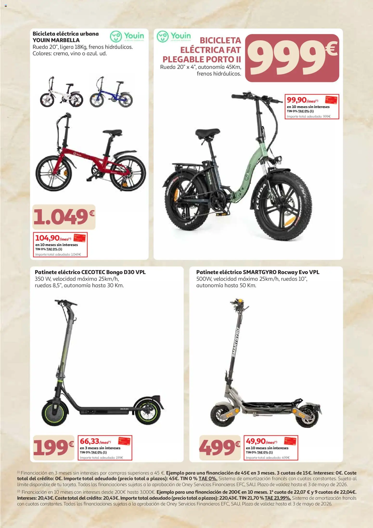 Alcampo - dia de la madre 2026 Canarias │ válido desde el 21.04.2026 | Página: 17 | Productos: Bicicleta, Patinete, Vino, Ελιές