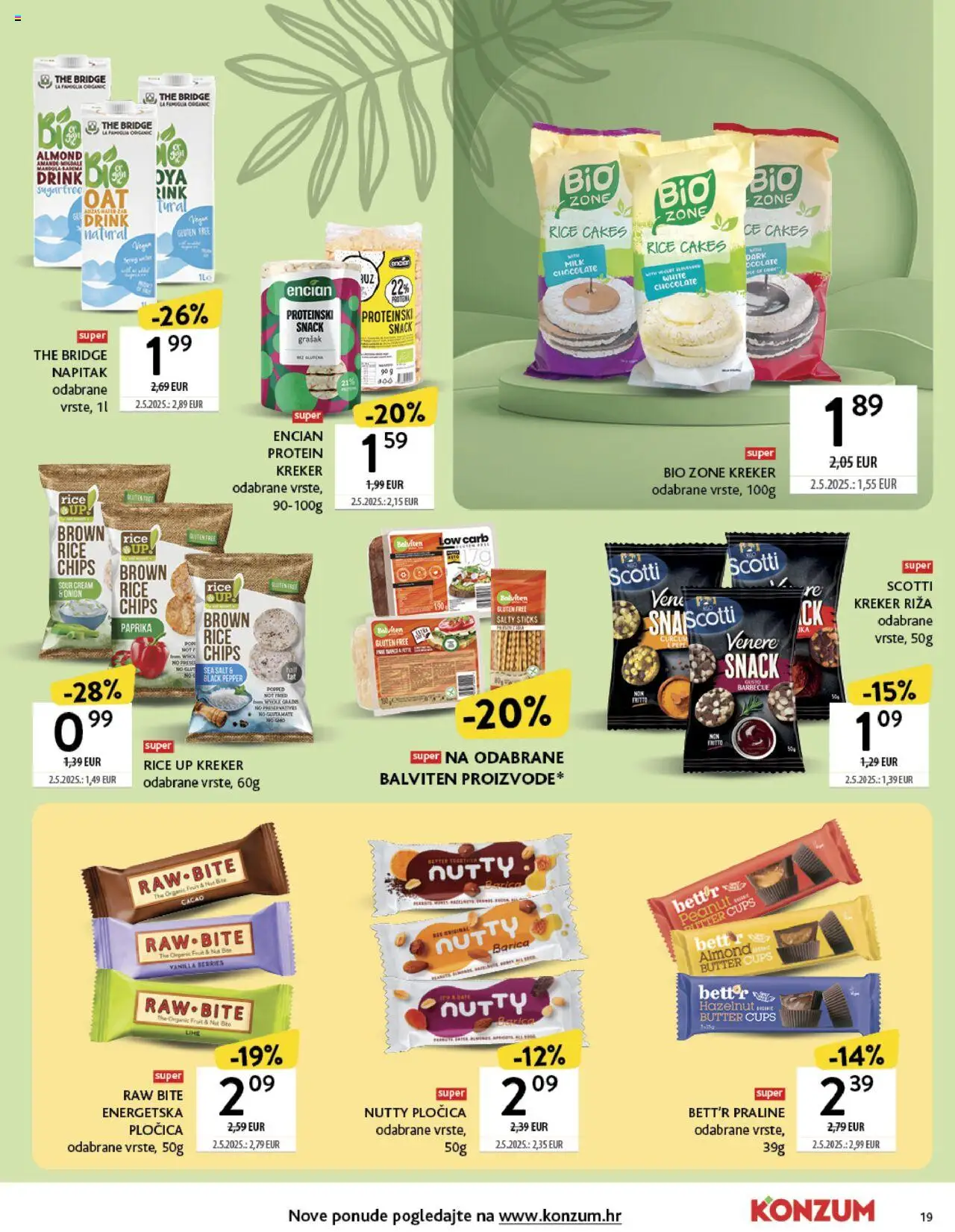 Konzum katalog | vrijedi od 22.09.2025 | Stranica: 19 | Proizvodi: Praline, Riža, Paprika, Grašak