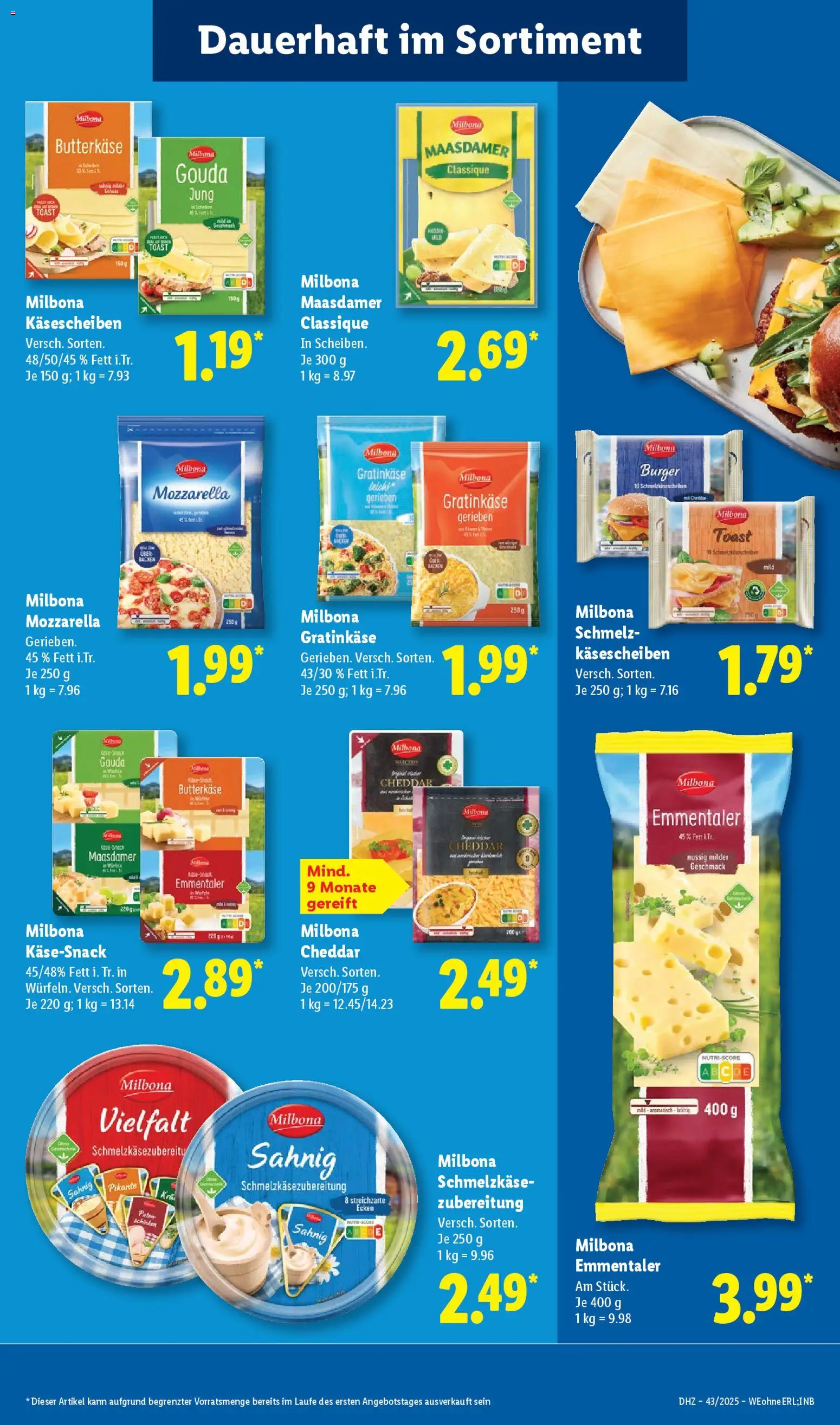 Lidl Prospekt Hilders – gültig ab 20.10.2025 | Seite: 15 | Produkte: Toast, Gouda, Burger, Schinken