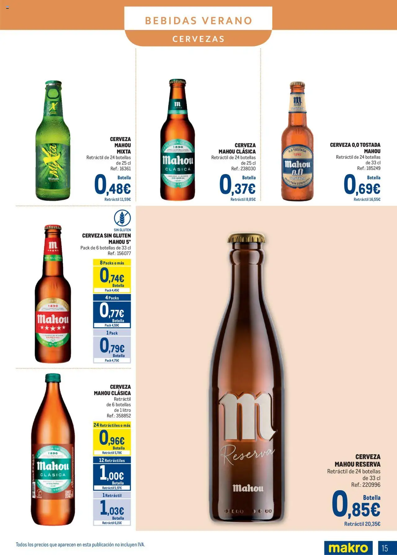 Makro - Bebidas Especial Verano Centro │ válido desde el 04.08.2025 | Página: 15 | Productos: Cerveza