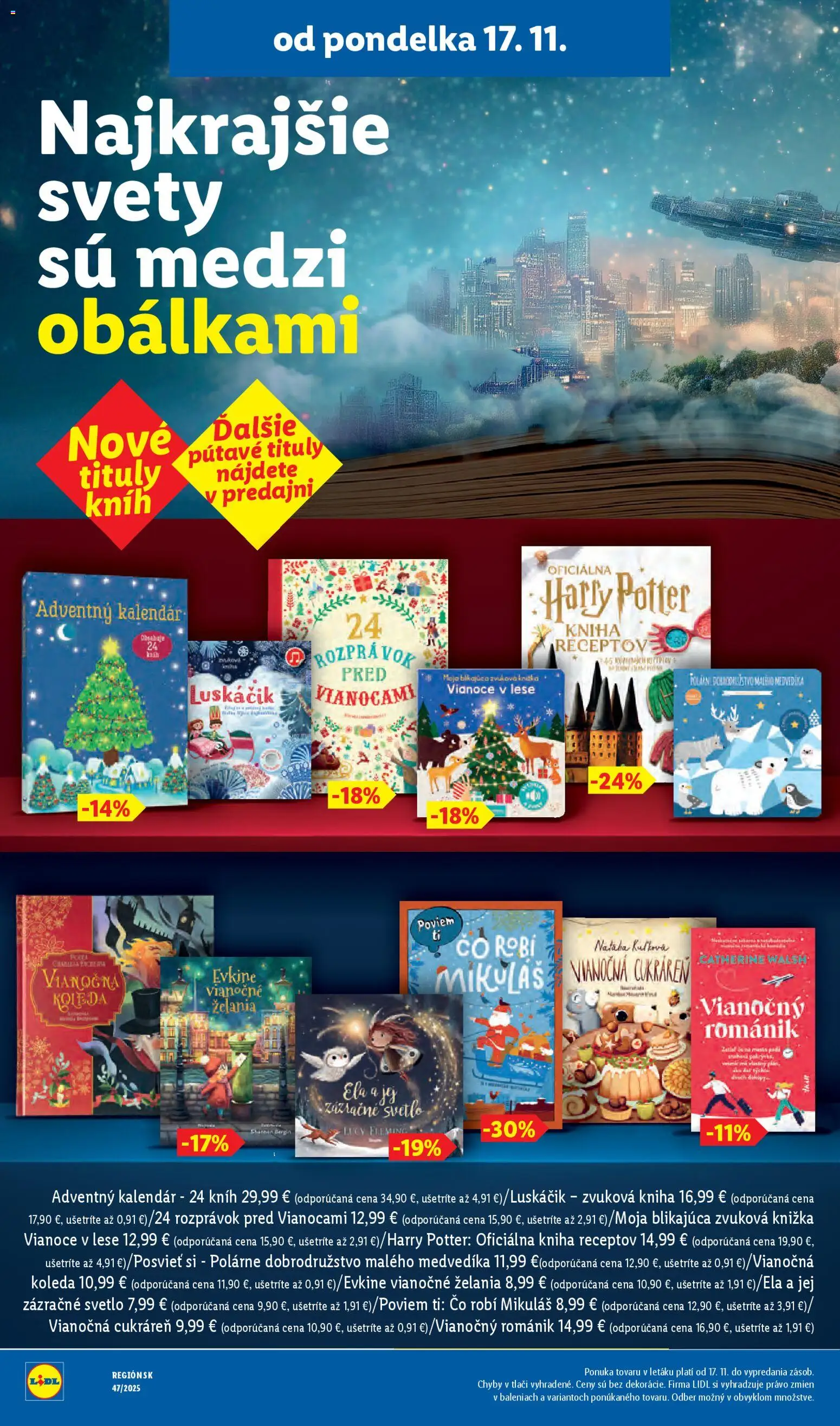 Nové Lidl akcie – leták je platný od 20.11.2025 | Strana: 94 | Produkty: Svetlo, Kniha