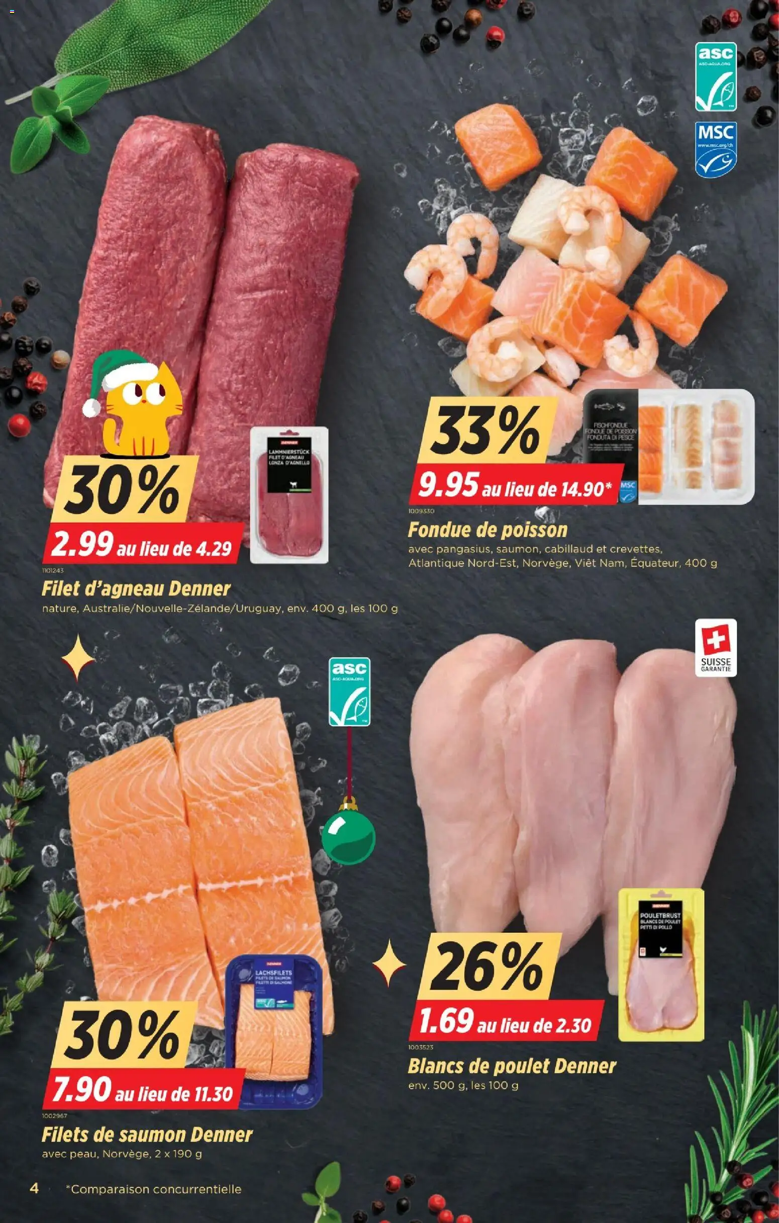 Denner Aktionen FR – gültig ab 23.12.2025 | Seite: 4 | Produkte: Pouletbrust, Fondue