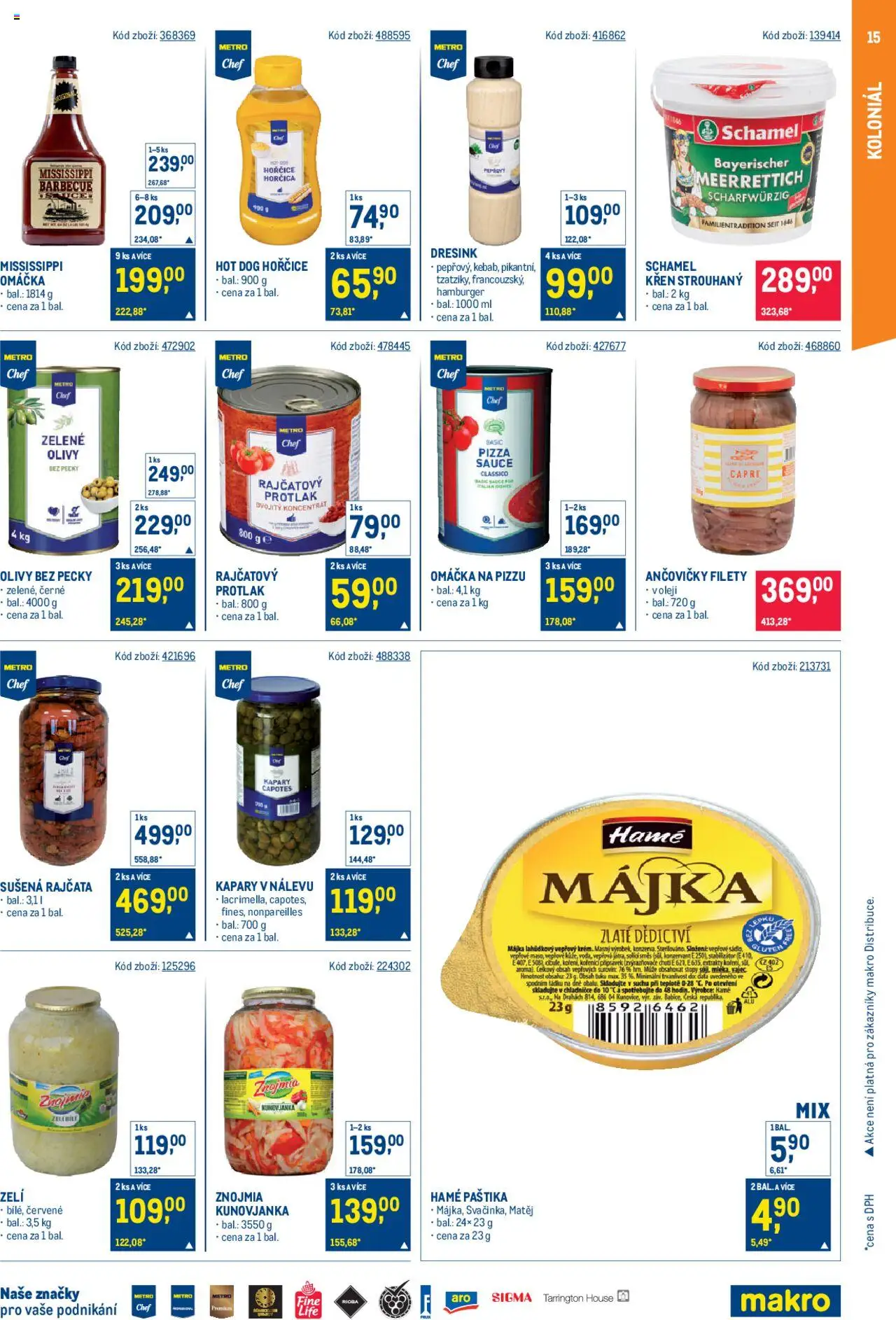 Makro leták - Gastronomie od 13.08.2025 | Strana: 15 | Produkty: Pizza, Ančovičky, Hořčice, Sušená rajčata