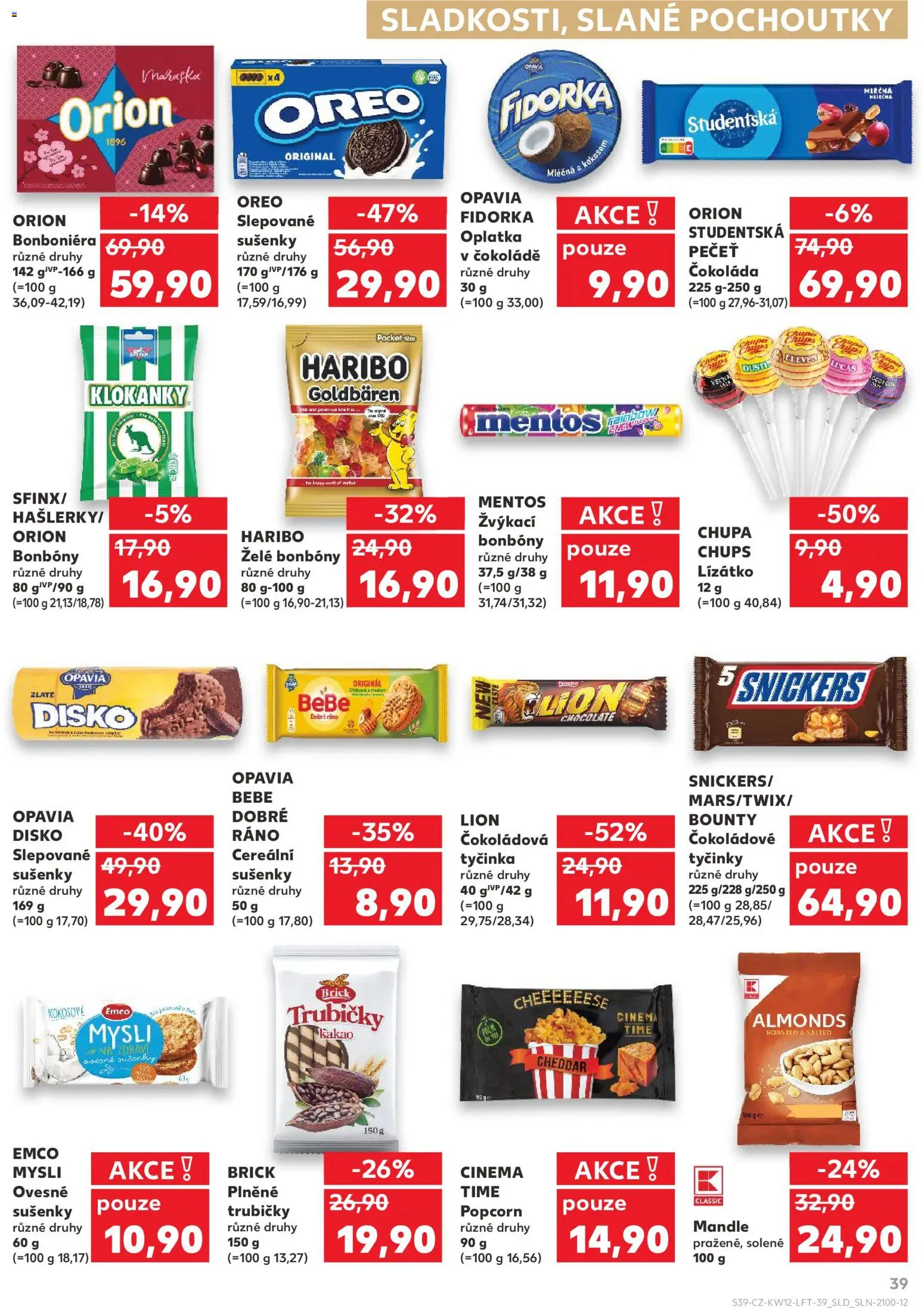 Kaufland leták - Plzeň Bory od 18.03.2026 | Strana: 39 | Produkty: Čokoláda, Mysli, Bebe, Fidorka