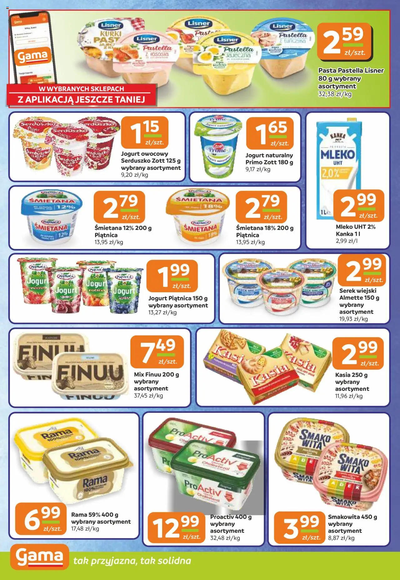 Gama Gazetka od 16.10.2025 | Strona: 6 | Produkty: Serek, Jogurt naturalny, Jogurt owocowy, Jogurt