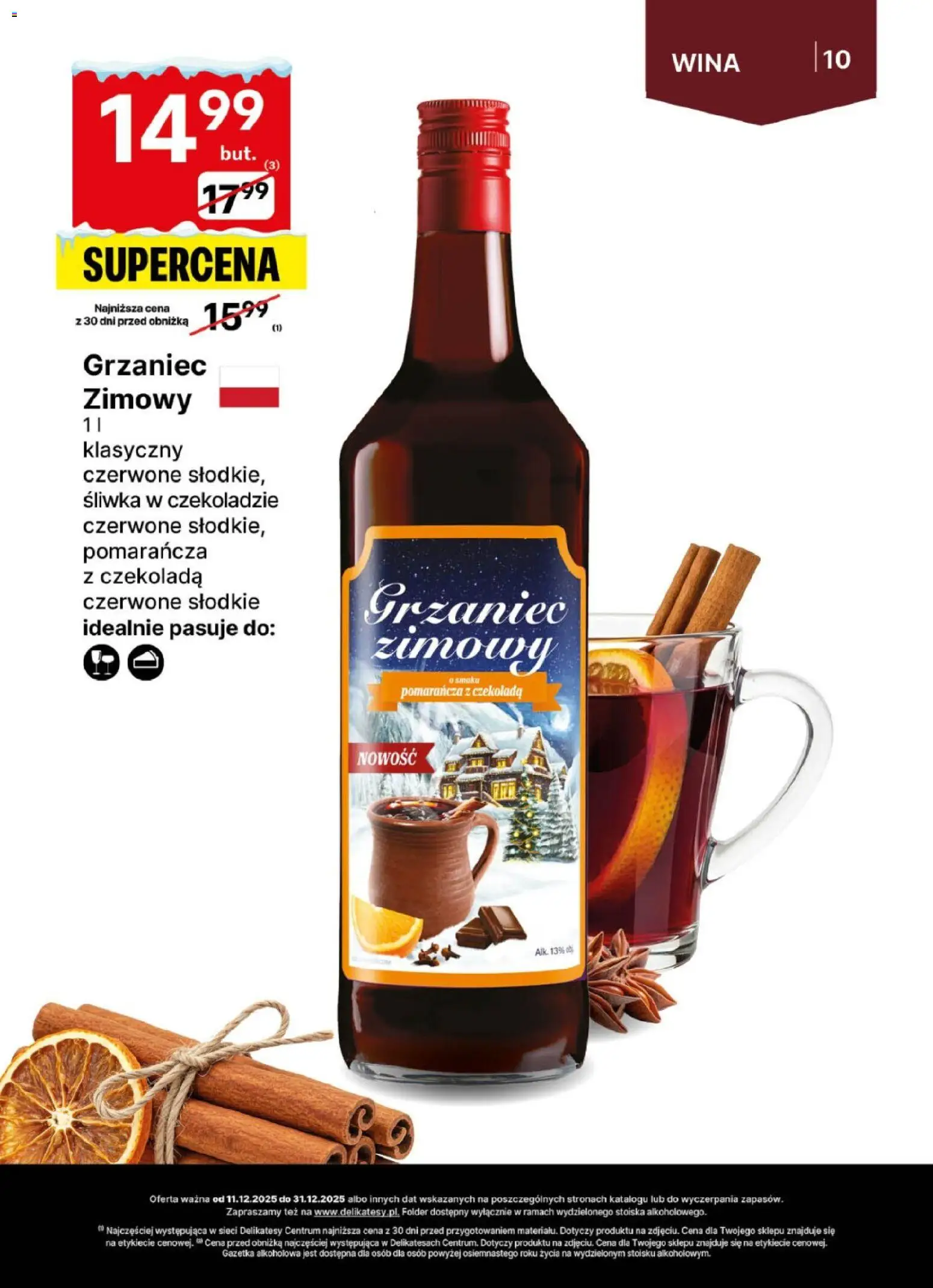 Delikatesy Centrum Gazetka - DeliBarek od 11.12.2025 | Strona: 10 | Produkty: Delikatesy, Czekolada