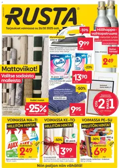 Rusta-mainoslehti voimassa 20.10.2025 alkaen