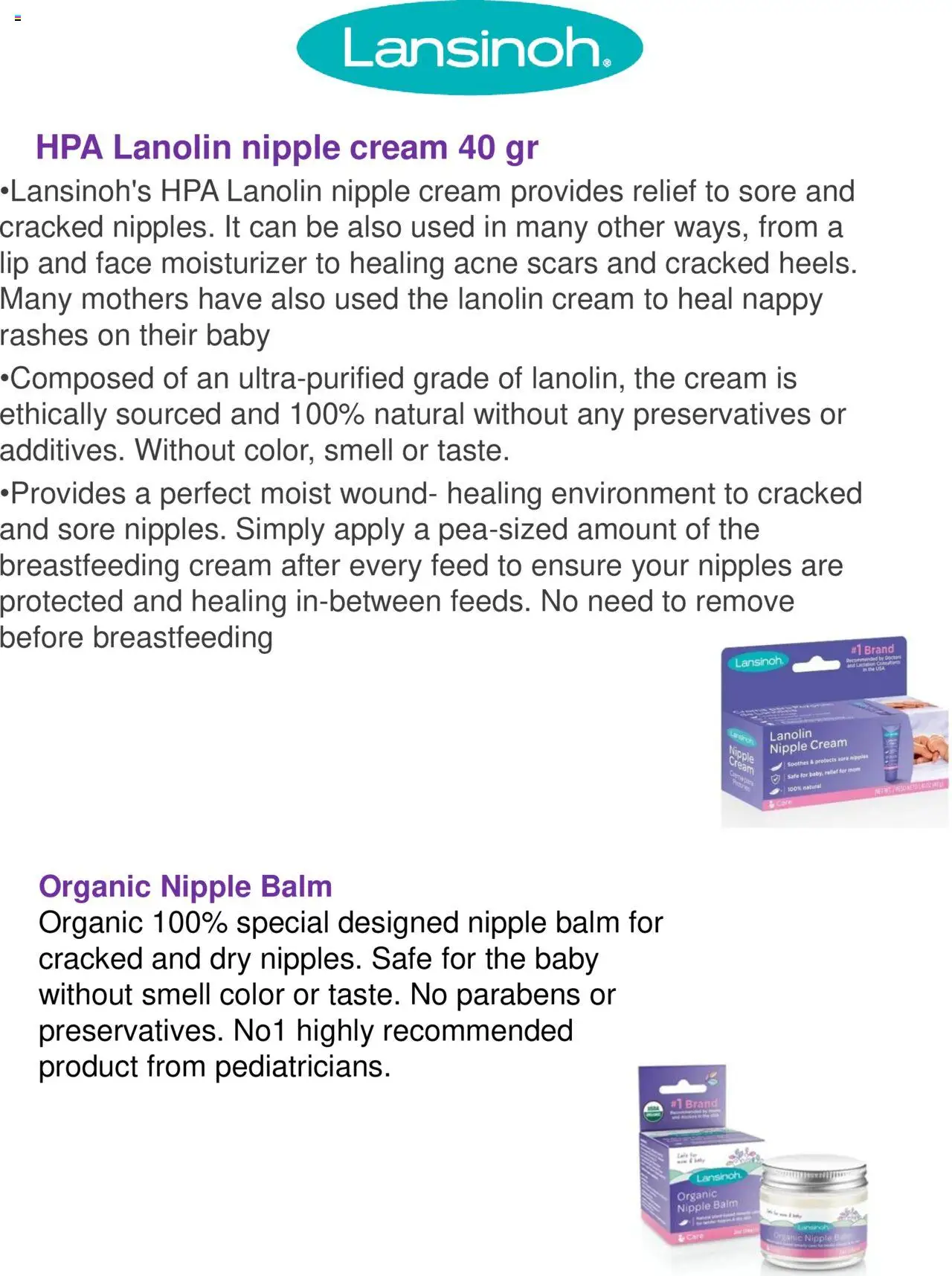 ZORPAS MIKY Baby Centre Κατάλογος Lansinoh – σε ισχύ από 27.06.2025 | Σελίδα: 2