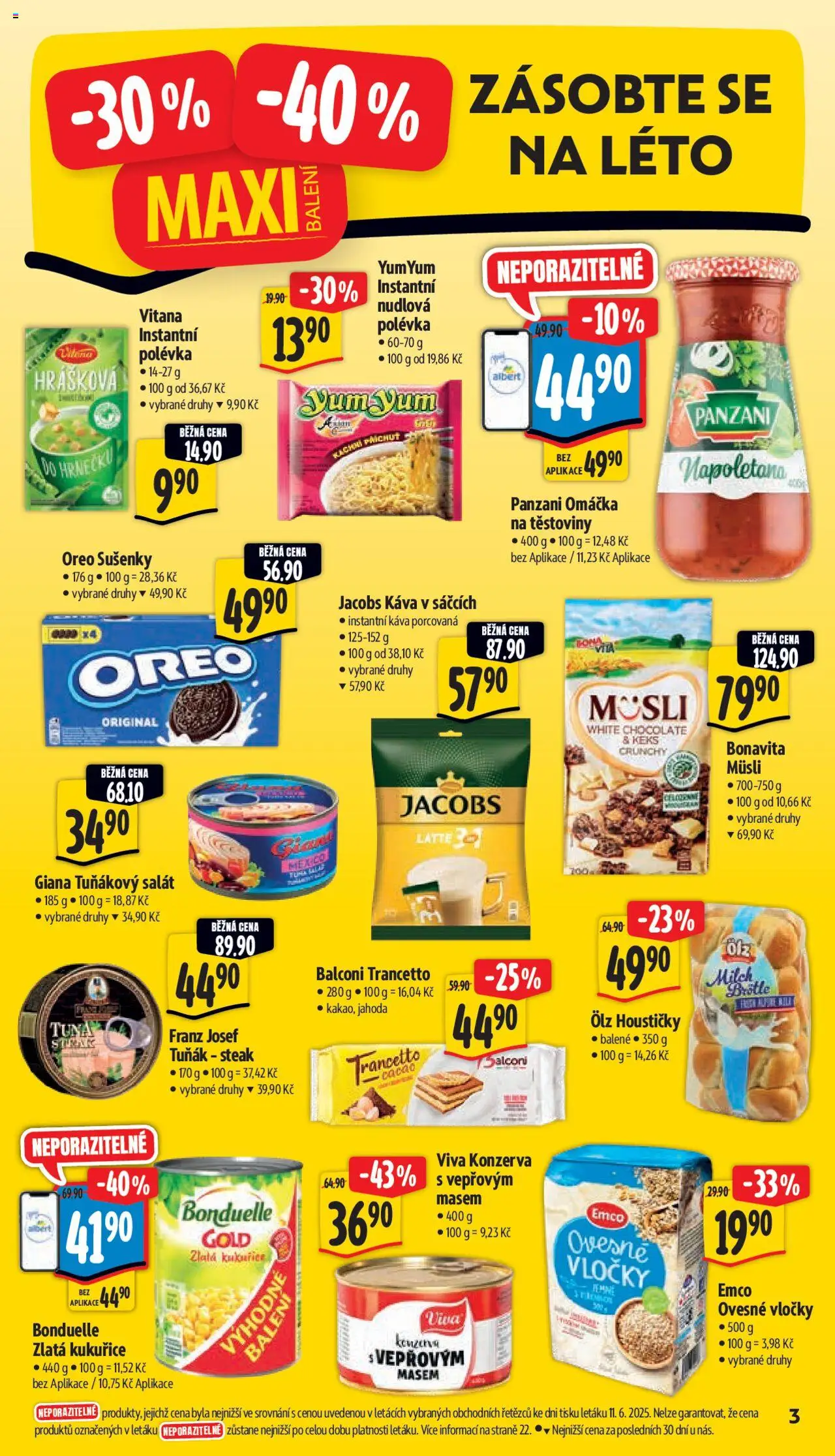 Albert leták - Supermarket od 18.06.2025 | Strana: 8 | Produkty: Yum Yum, Těstoviny, Steak, Tuňák steak