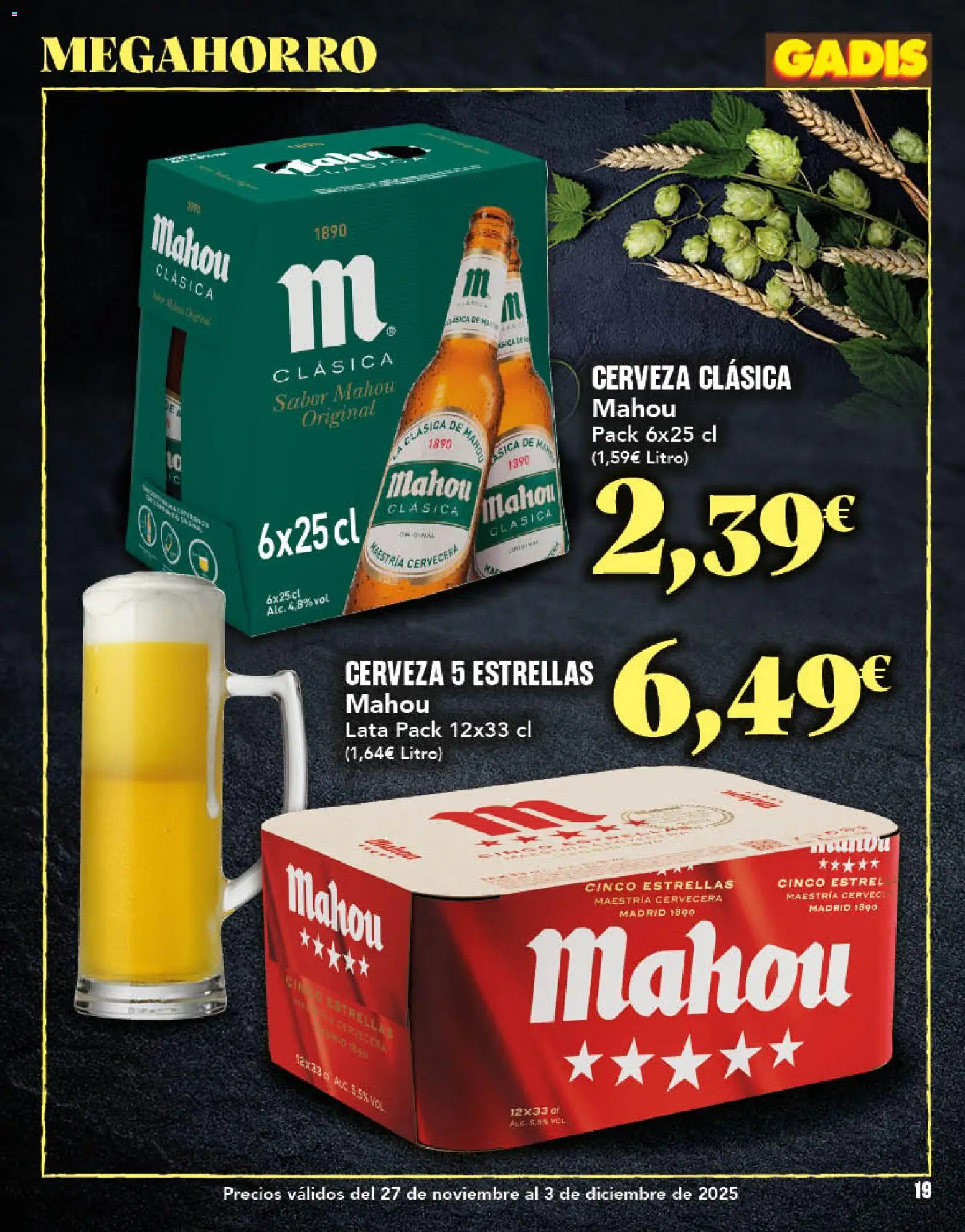 Gadis - folleto │ válido desde el 27.11.2025 | Página: 19 | Productos: Cerveza