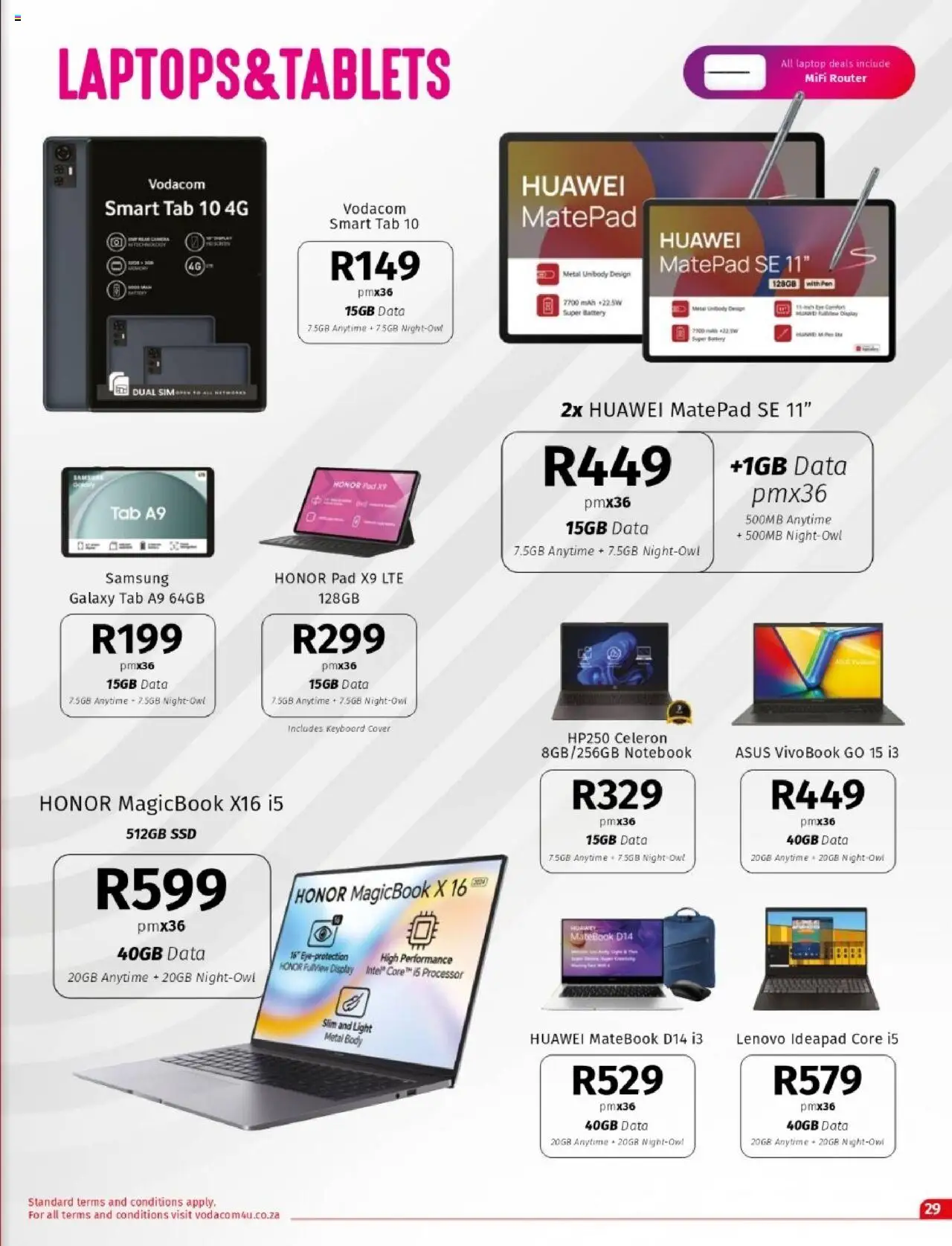 Vodacom Deals │ valid from 08.08.2025 | Page: 28 | Products: Data, Router, Laptop, Light
