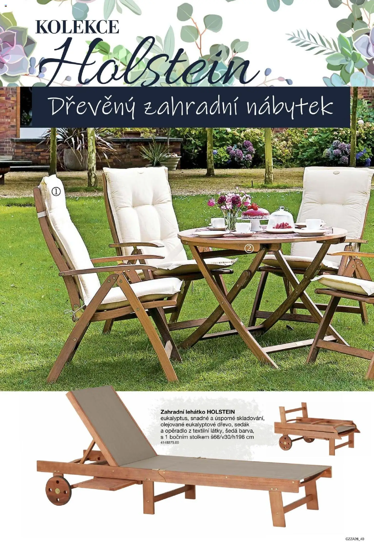 Sconto nábytek katalog - Zahradní speciál od 01.01.2026 | Strana: 40 | Produkty: Zahradní lehátko, Nábytek, Lehátko, Zahradní nábytek