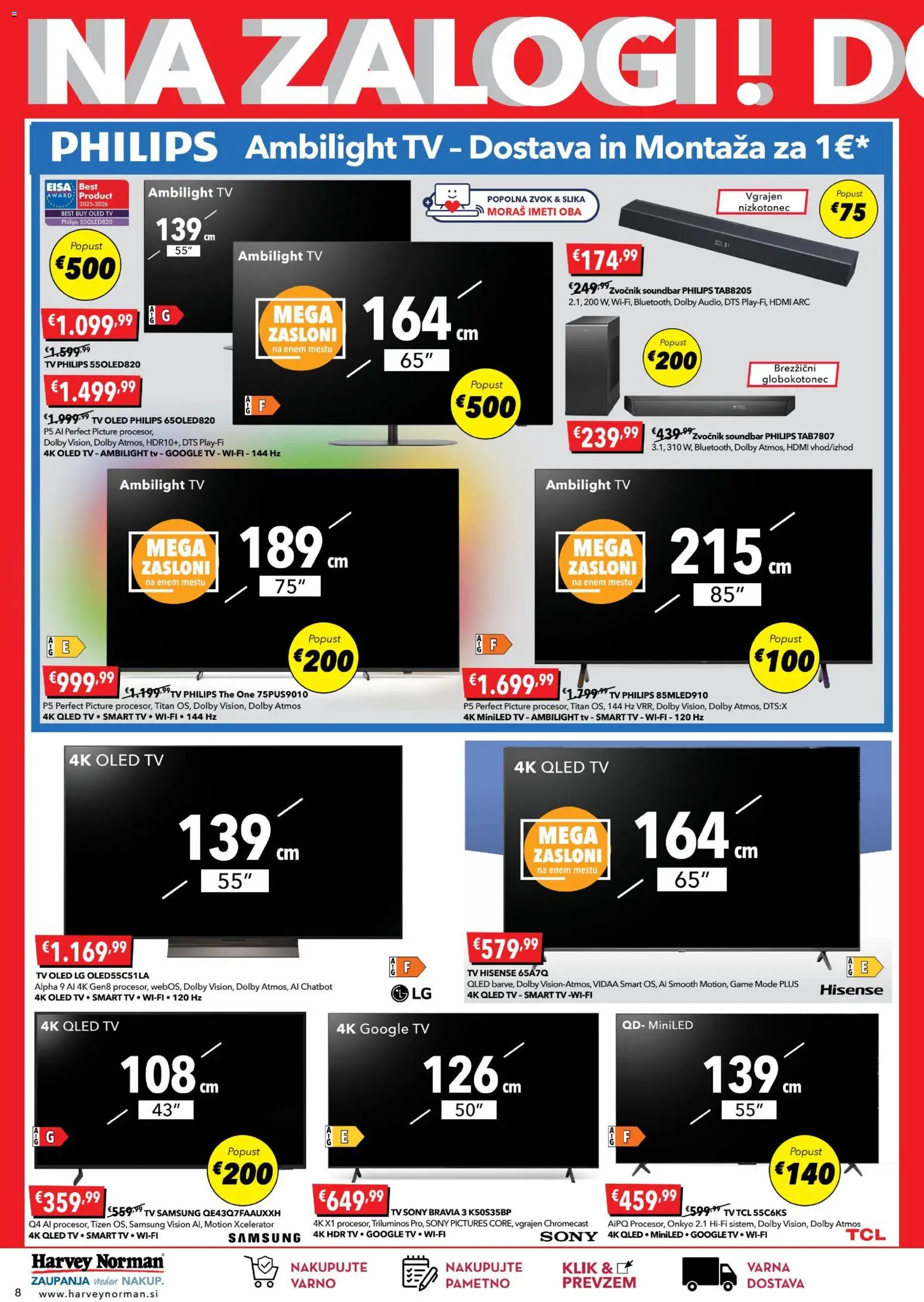 Novi Harvey Norman katalog ponudbe – veljaven od 25.02.2026 | Stran: 8 | Izdelki: Tv, Zvocnik